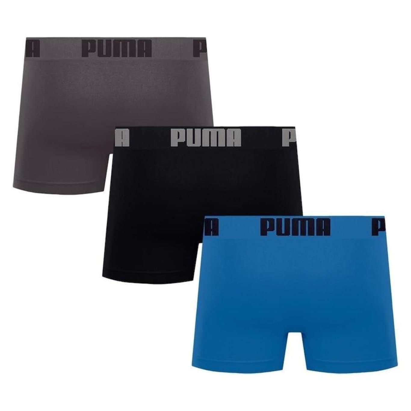 Kit Cuecas Boxer Puma sem Costura - 3 Unidades - Adulto - Foto 2