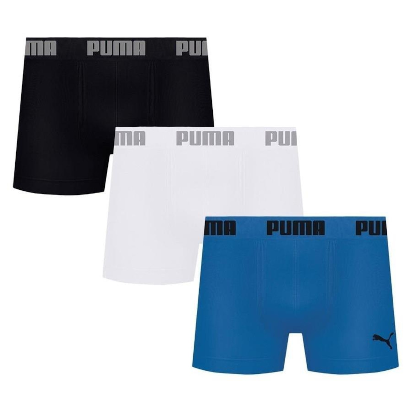 Kit Cuecas Boxer Puma sem Costura - 3 Unidades - Adulto - Foto 1