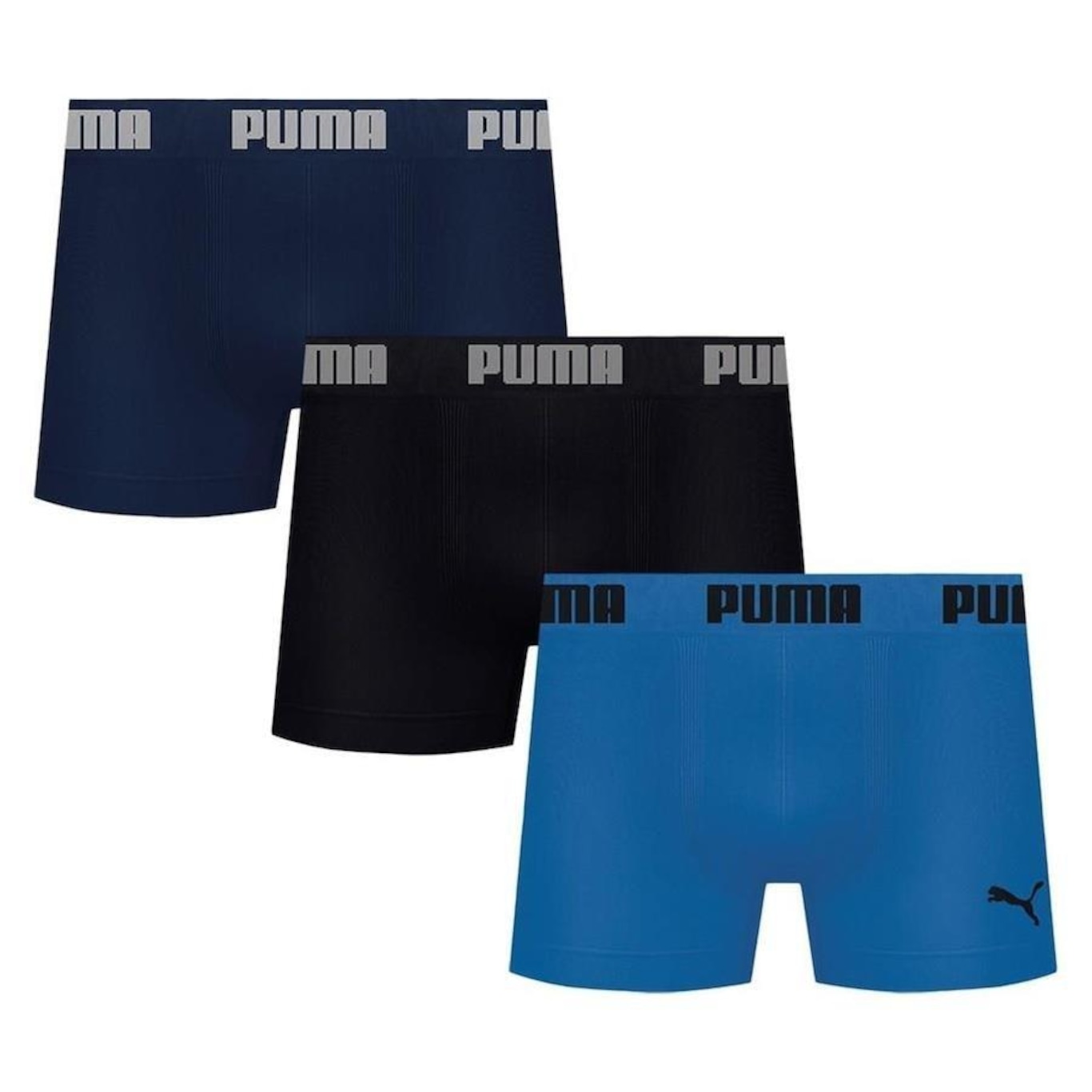 Kit Cuecas Boxer Puma sem Costura - 3 Unidades - Adulto - Foto 1