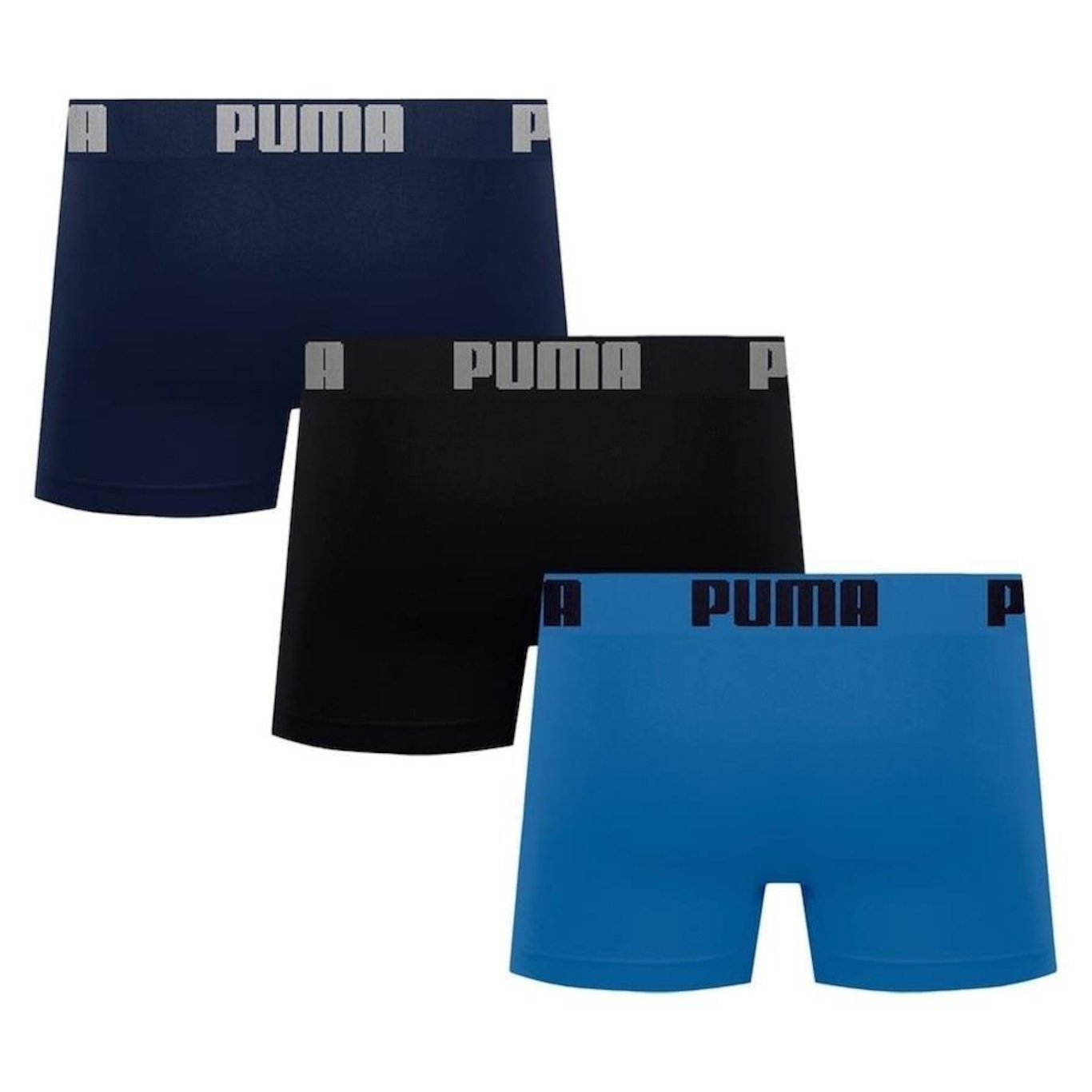 Kit Cuecas Boxer Puma sem Costura - 3 Unidades - Adulto - Foto 2