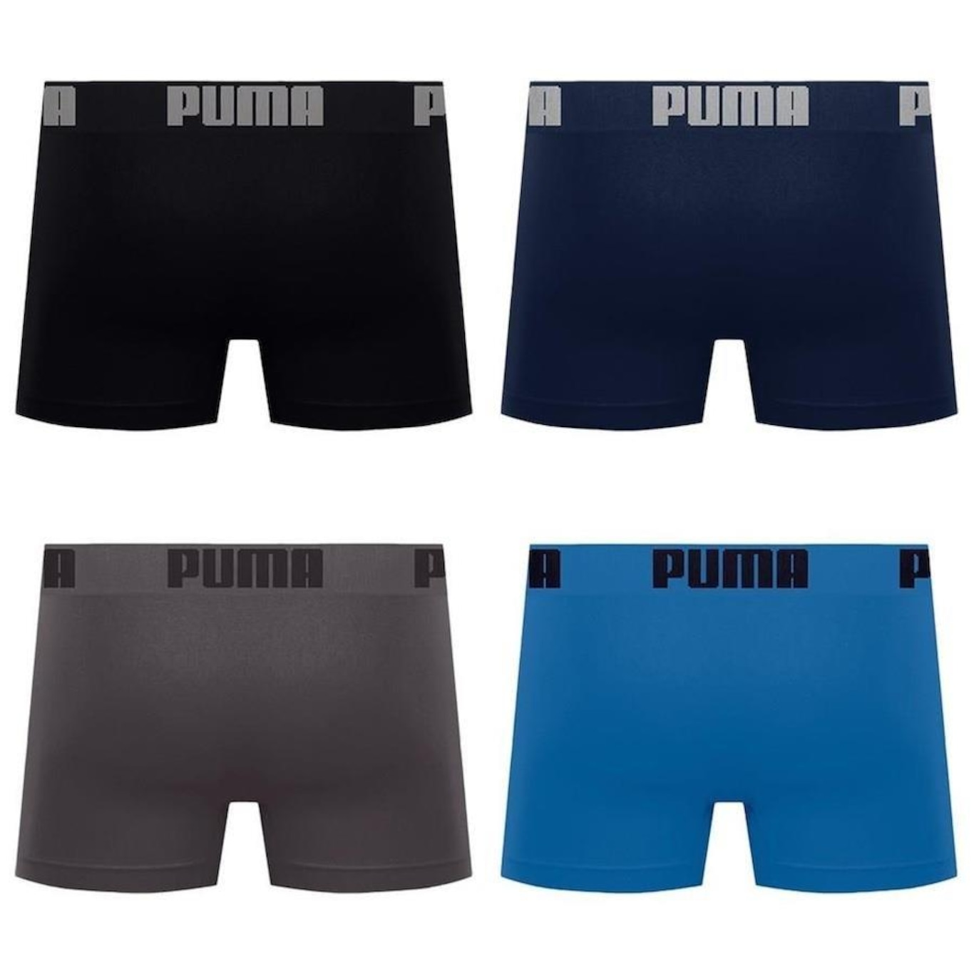 Kit de Cuecas Boxer Puma sem Costura - 4 Unidades - Adulto - Foto 2