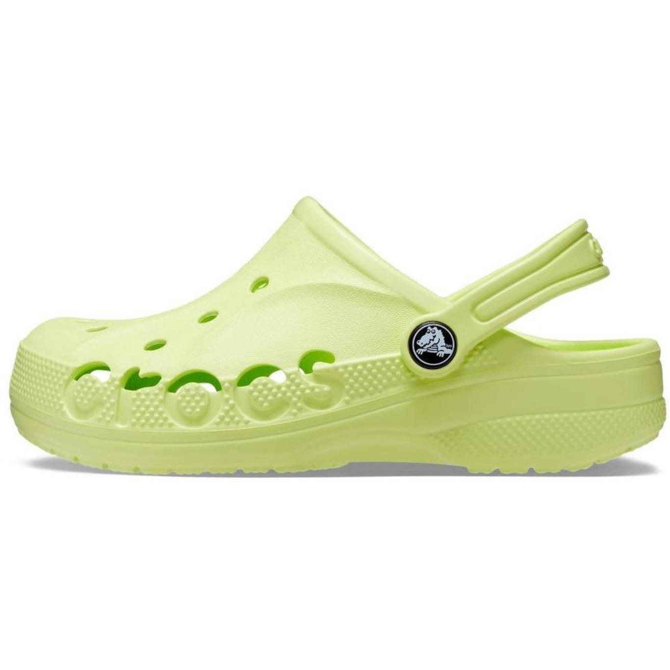 Sandália Crocs Baya Clog Kids Lime Zest - Unissex - Foto 3