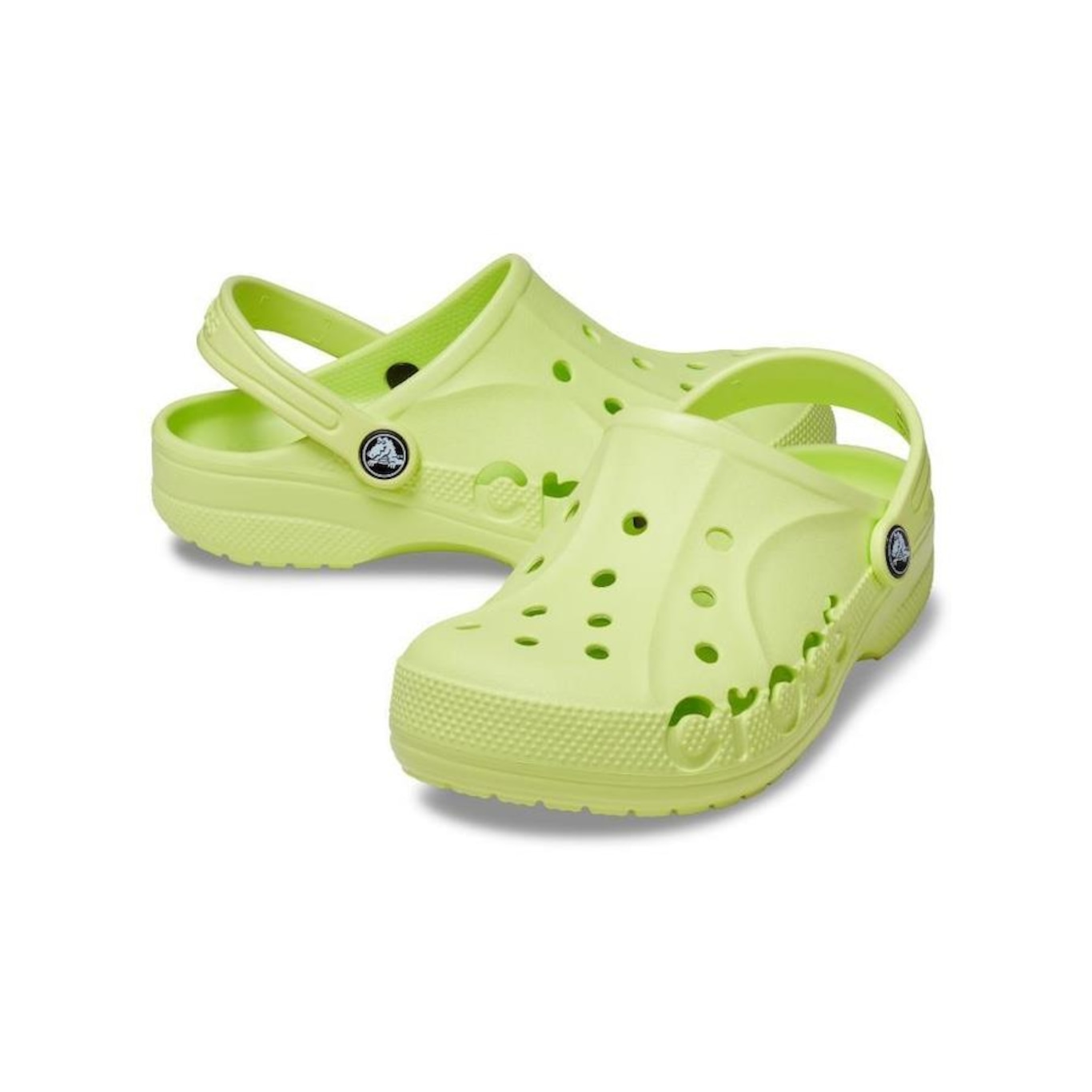 Sandália Crocs Baya Clog Kids Lime Zest - Unissex - Foto 4