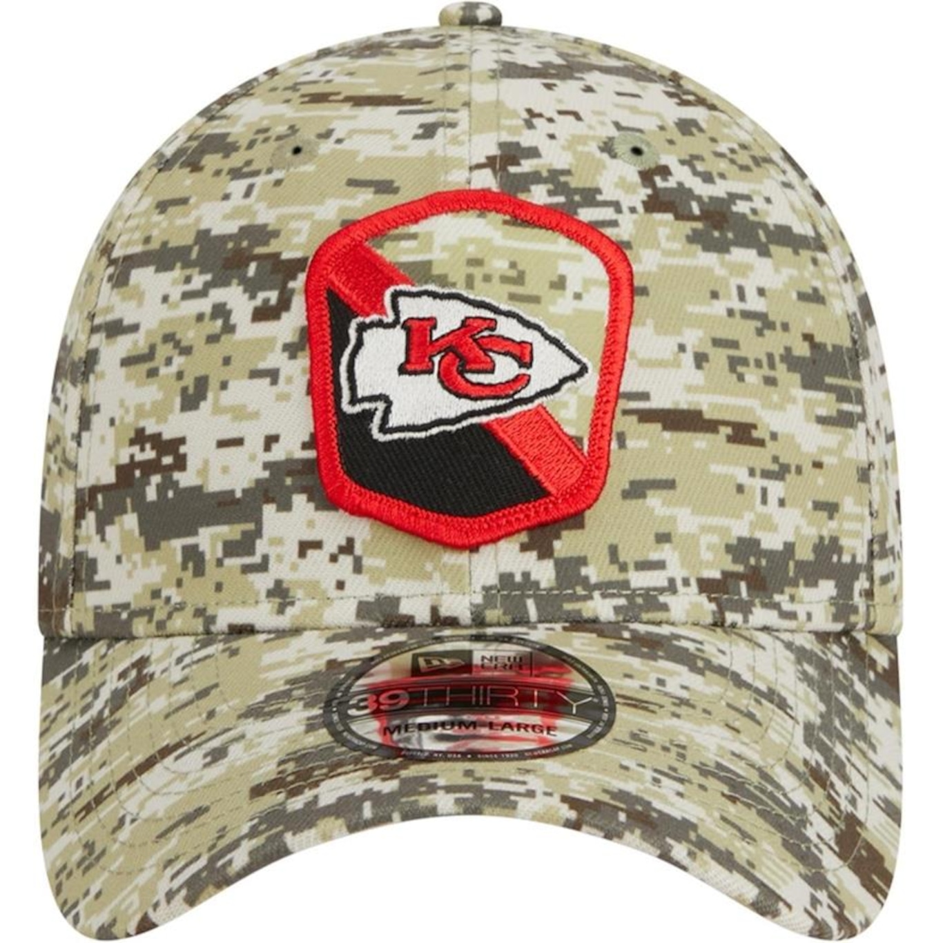 Boné Aba Curva New Era 39Thirty Stretch Fit Salute To Service Kansas City Chiefs - Fechado - Adulto - Foto 3