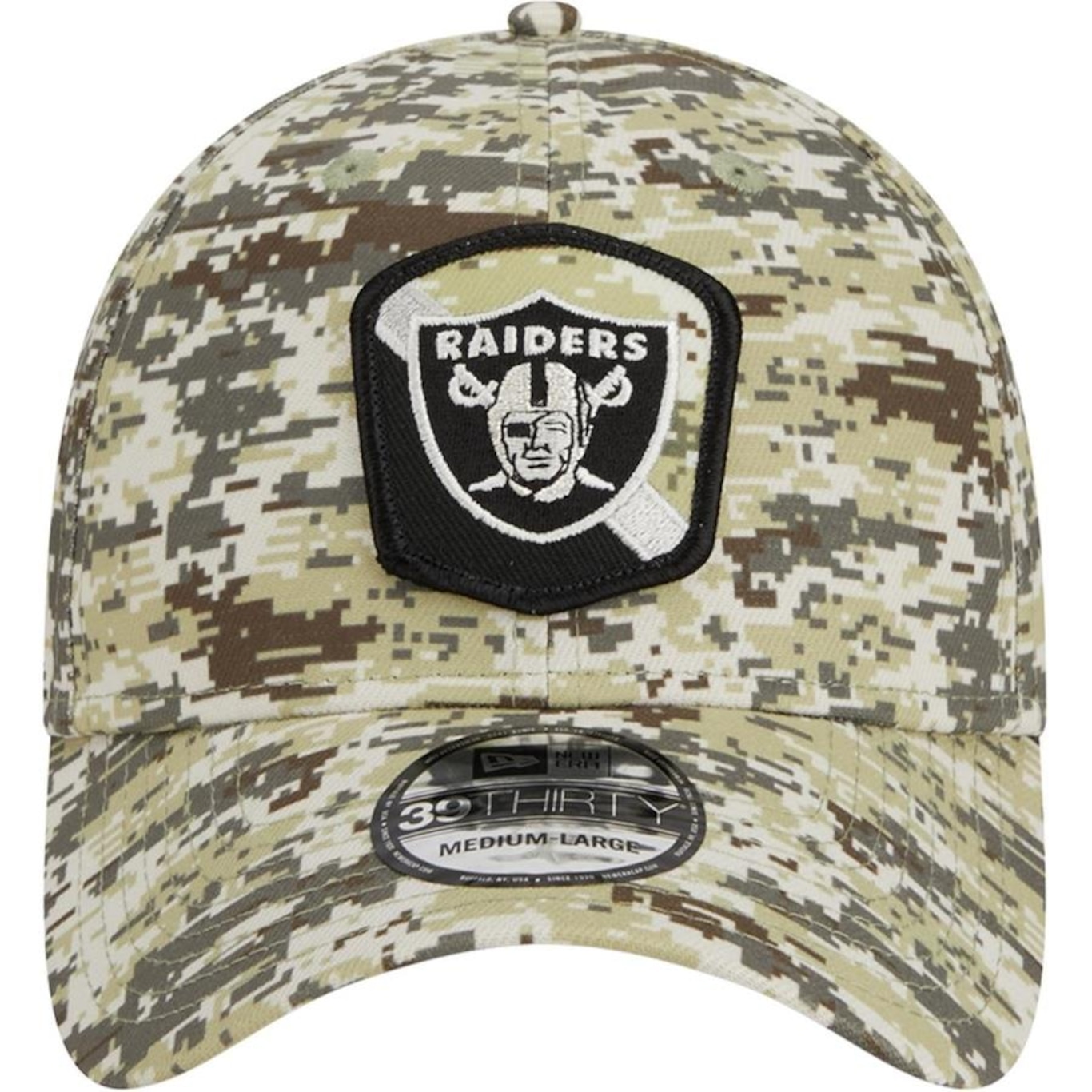 Boné Aba Curva New Era 39Thirty Stretch Fit Salute To Service Las Vegas Raiders - Fechado - Adulto - Foto 3