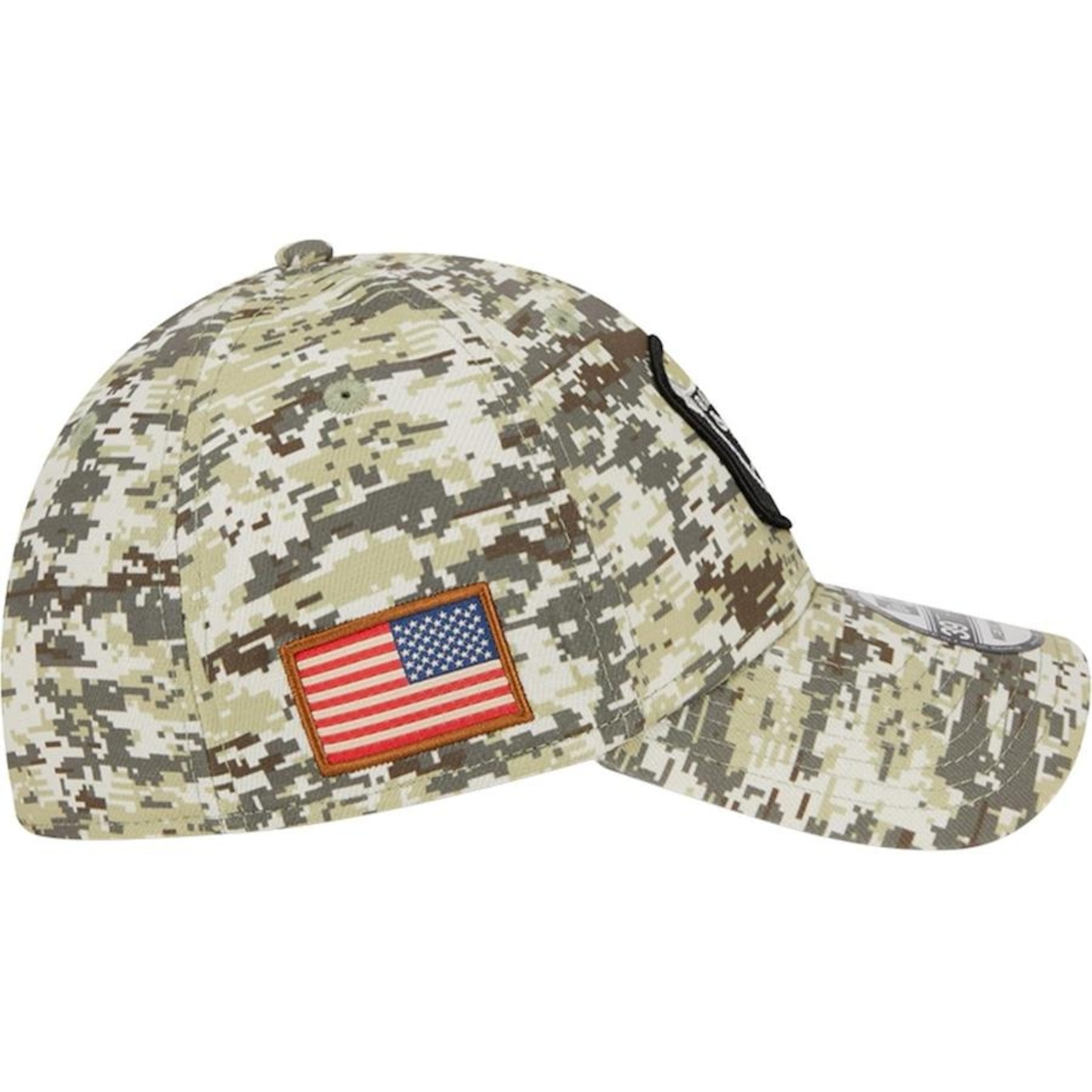 Boné Aba Curva New Era 39Thirty Stretch Fit Salute To Service Las Vegas Raiders - Fechado - Adulto - Foto 5