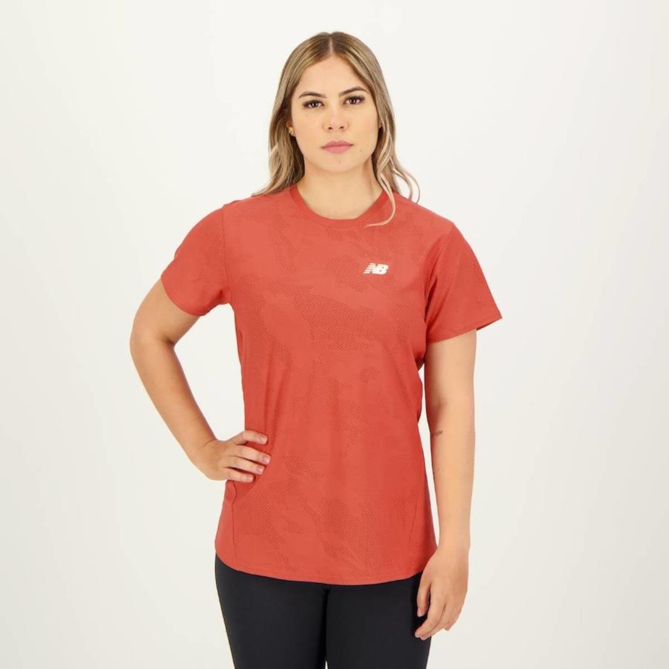 Camiseta New Balance Q Speed Jacquard - Feminina - Foto 1