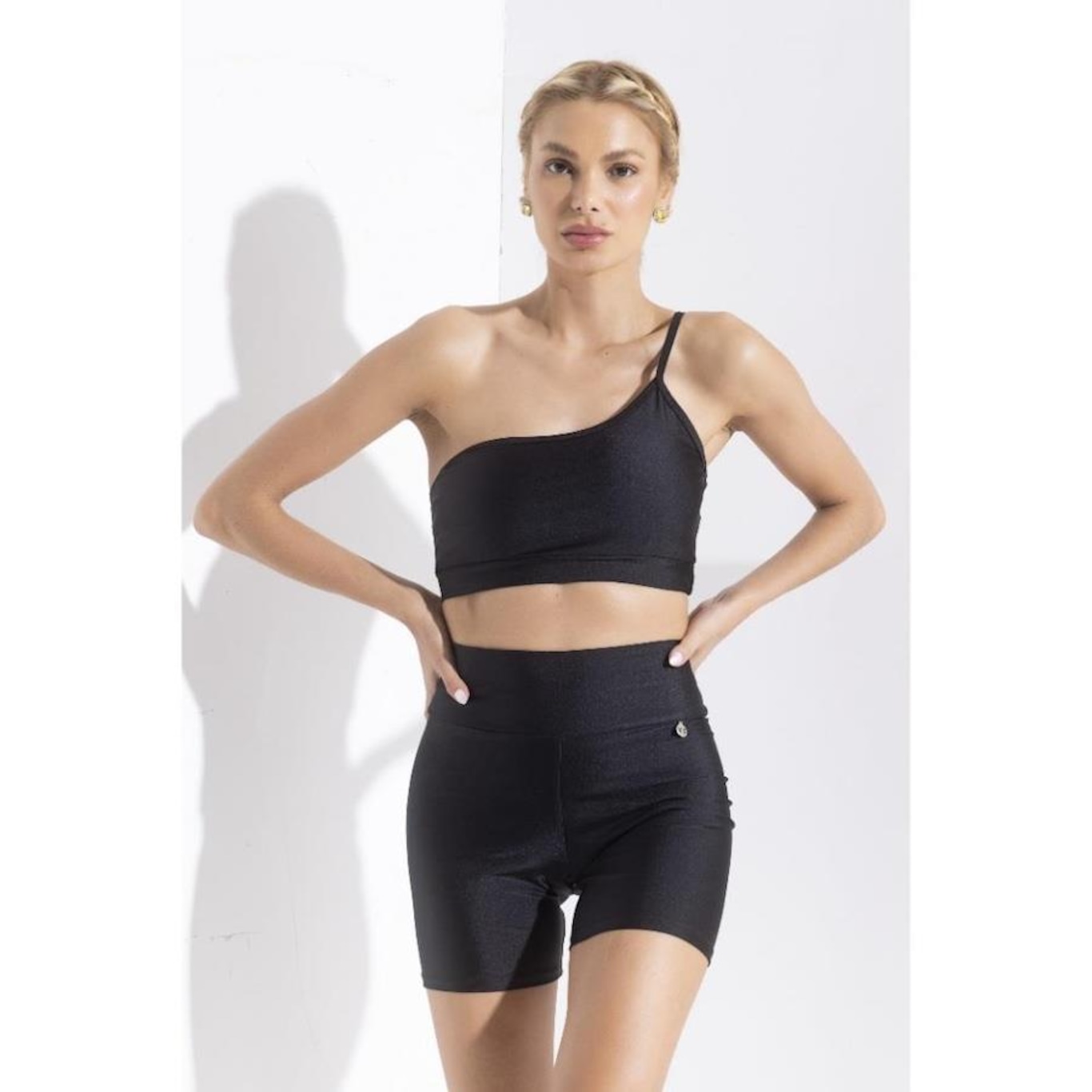 Top Fitness com Bojo Removível Vibs Fitwear Ombro Único - Feminino - Foto 4