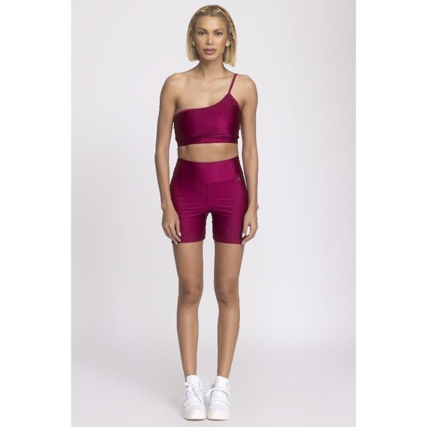 Top Fitness com Bojo Removível Vibs Fitwear Ombro Único - Feminino - Foto 4