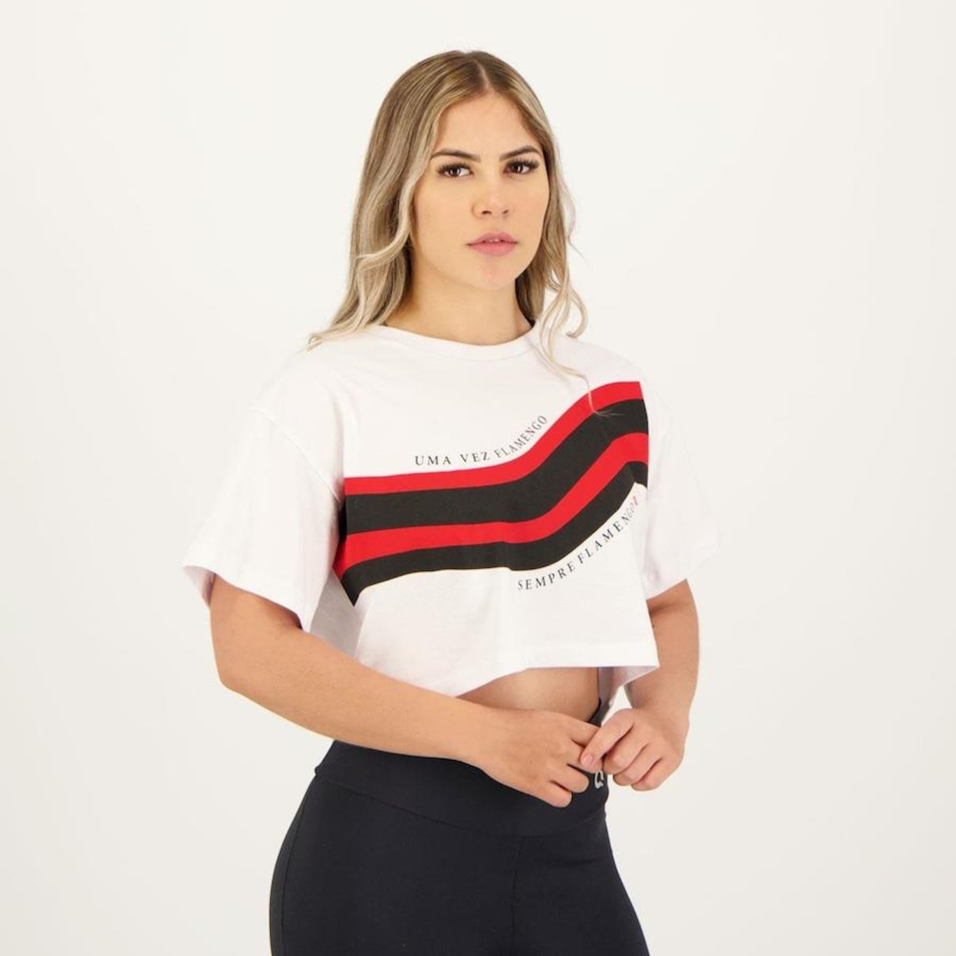 Blusa Cropped do Flamengo Braziline Academy - Feminina - Foto 2