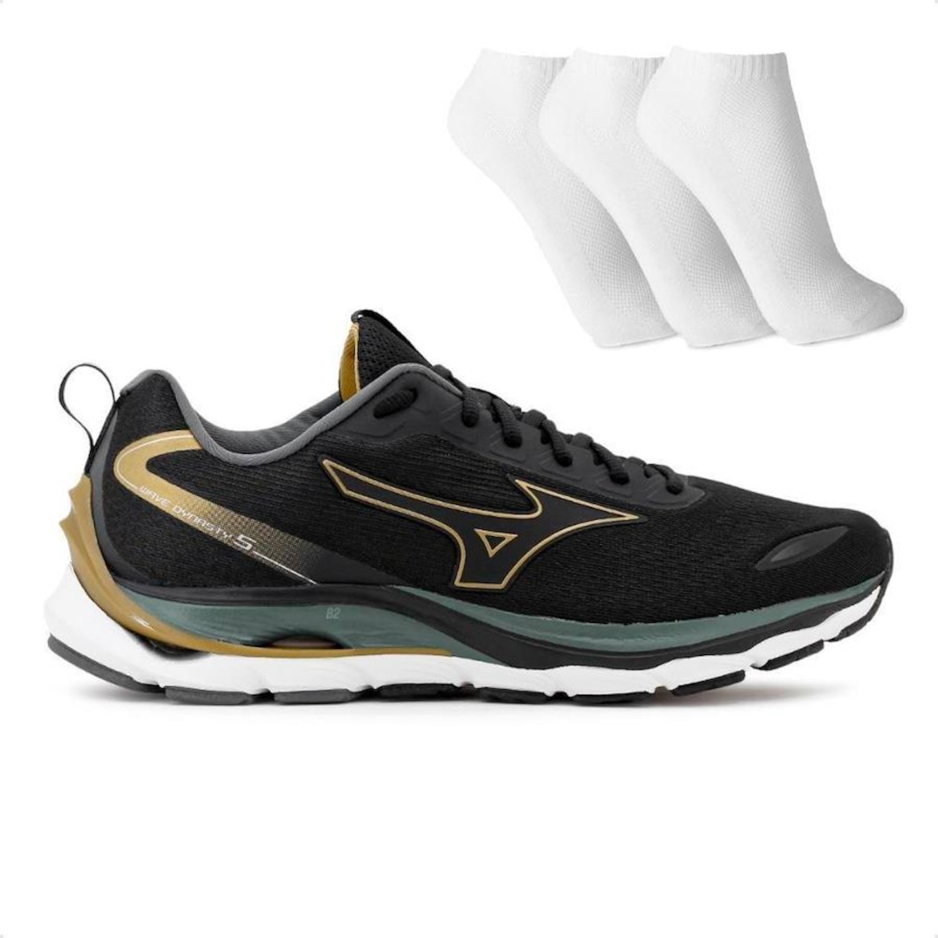 Tênis Mizuno Wave Dynasty 5 + 3 Pares de Meias - Masculino - Foto 1