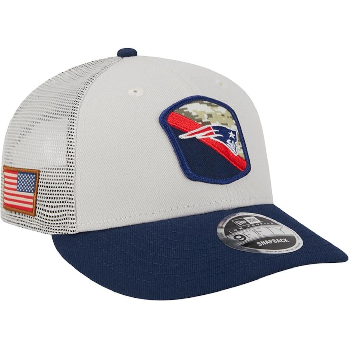 Boné Aba Curva New Era 9Fifty Low Profile Salute To Service New England Patriots - Snapback - Adulto - Foto 2