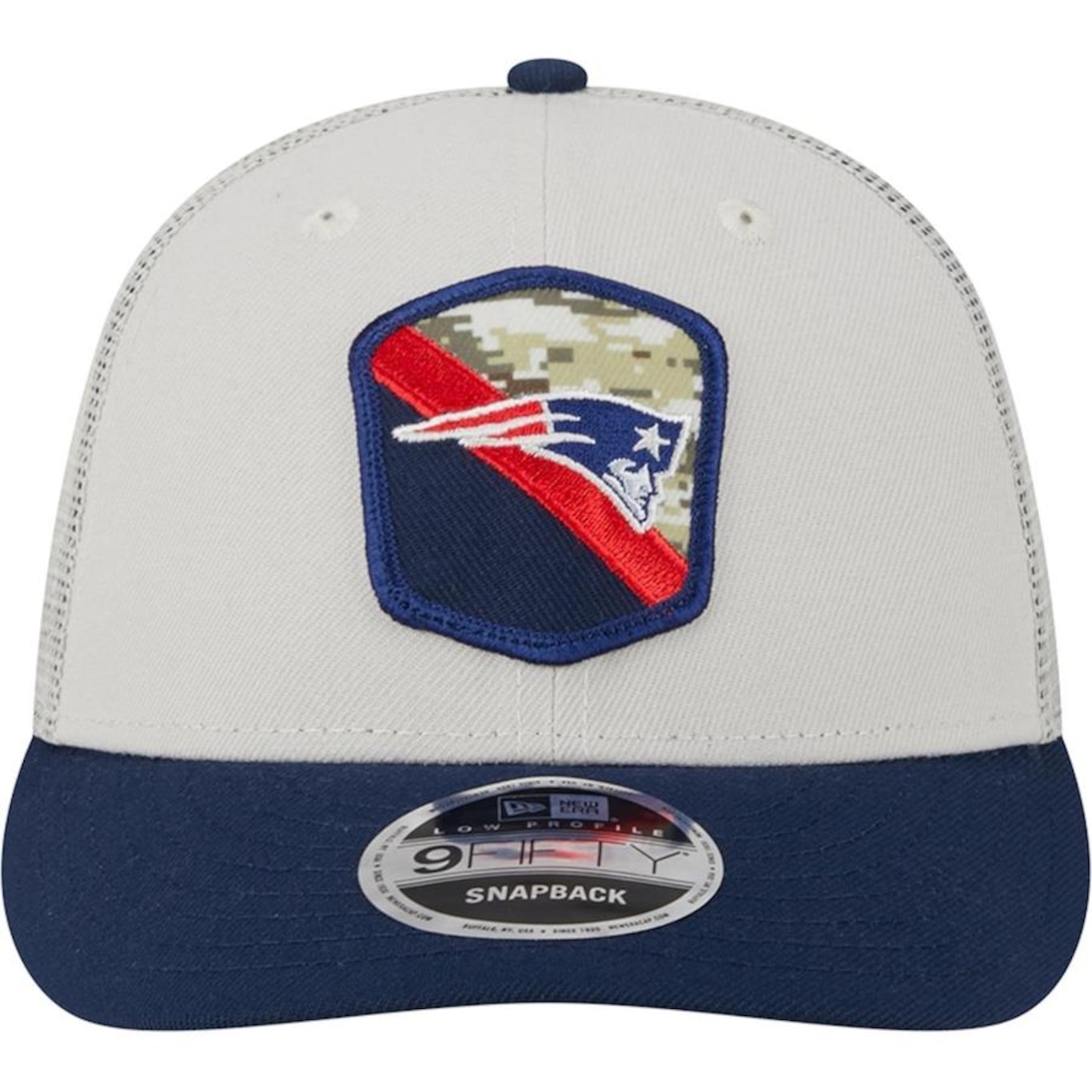 Boné Aba Curva New Era 9Fifty Low Profile Salute To Service New England Patriots - Snapback - Adulto - Foto 3