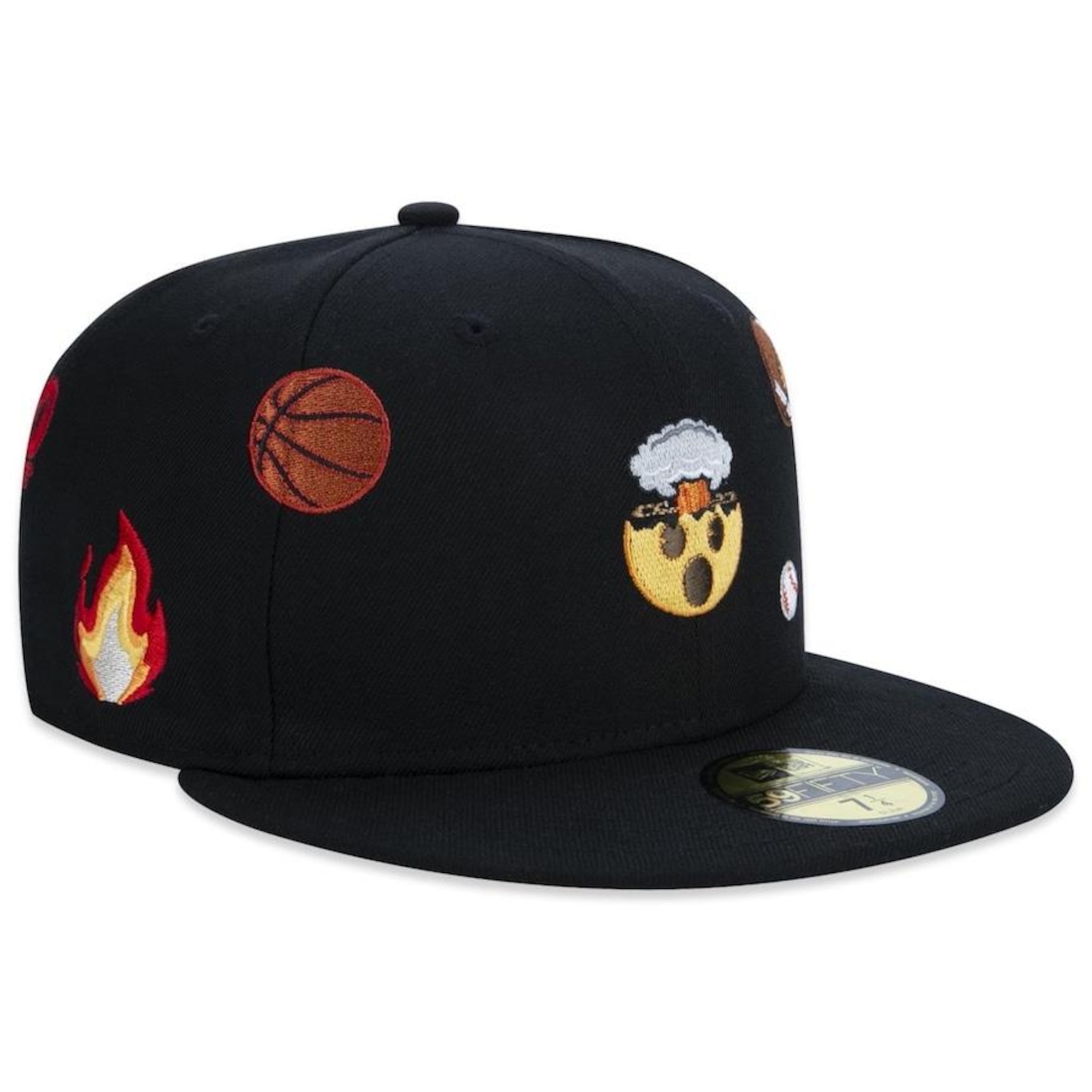 Boné Aba Reta New Era 59Fifty Fitted Emoji - Fechado - Adulto - Foto 2