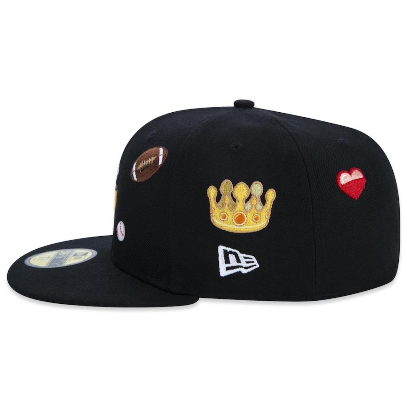 Boné Aba Reta New Era 59Fifty Fitted Emoji - Fechado - Adulto - Foto 4