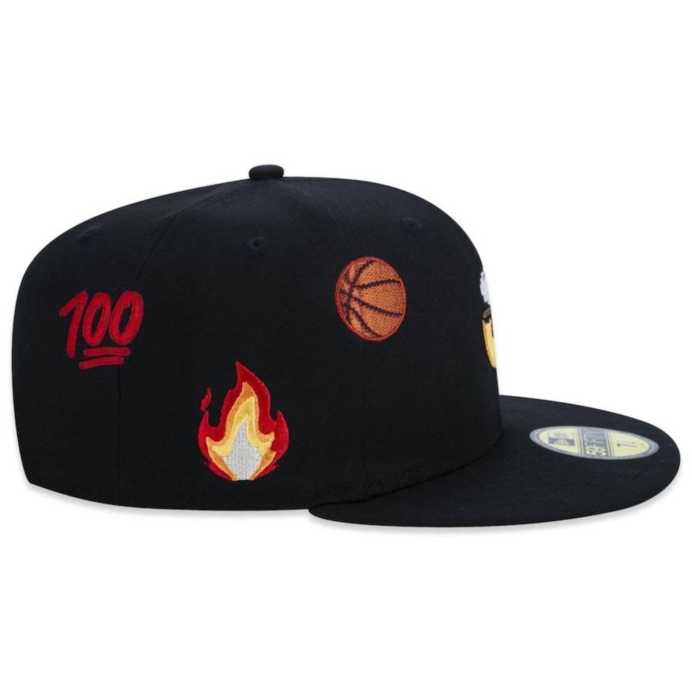 Boné Aba Reta New Era 59Fifty Fitted Emoji - Fechado - Adulto - Foto 5