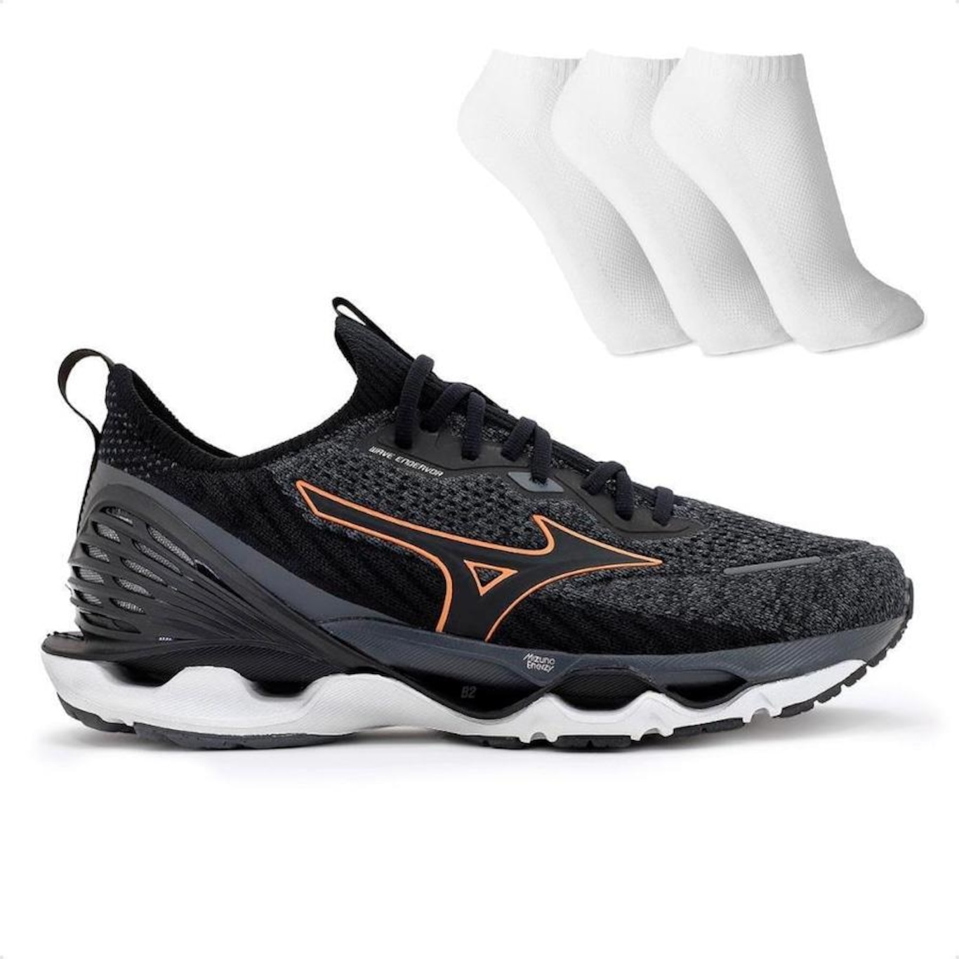 Tênis Mizuno Wave Endeavor + 3 Pares de Meias - Masculino - Foto 1