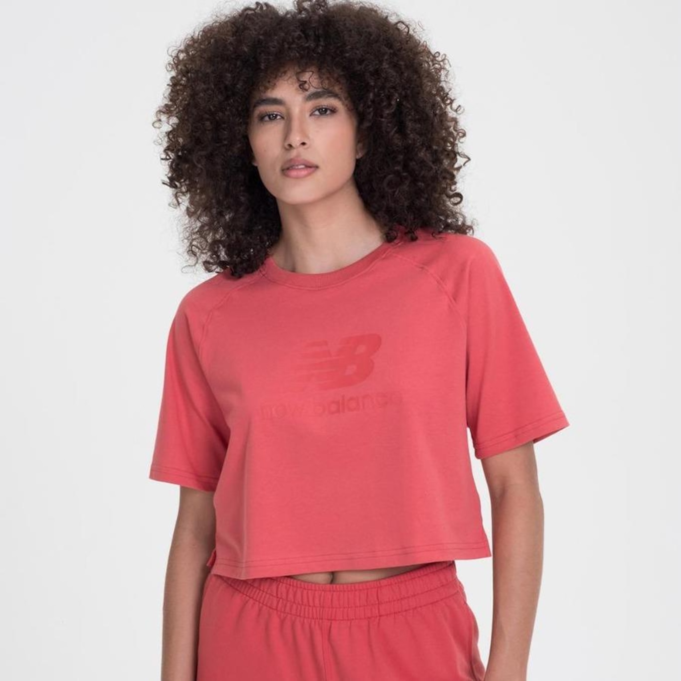 Blusa Cropped New Balance Essentials - Feminina - Foto 1