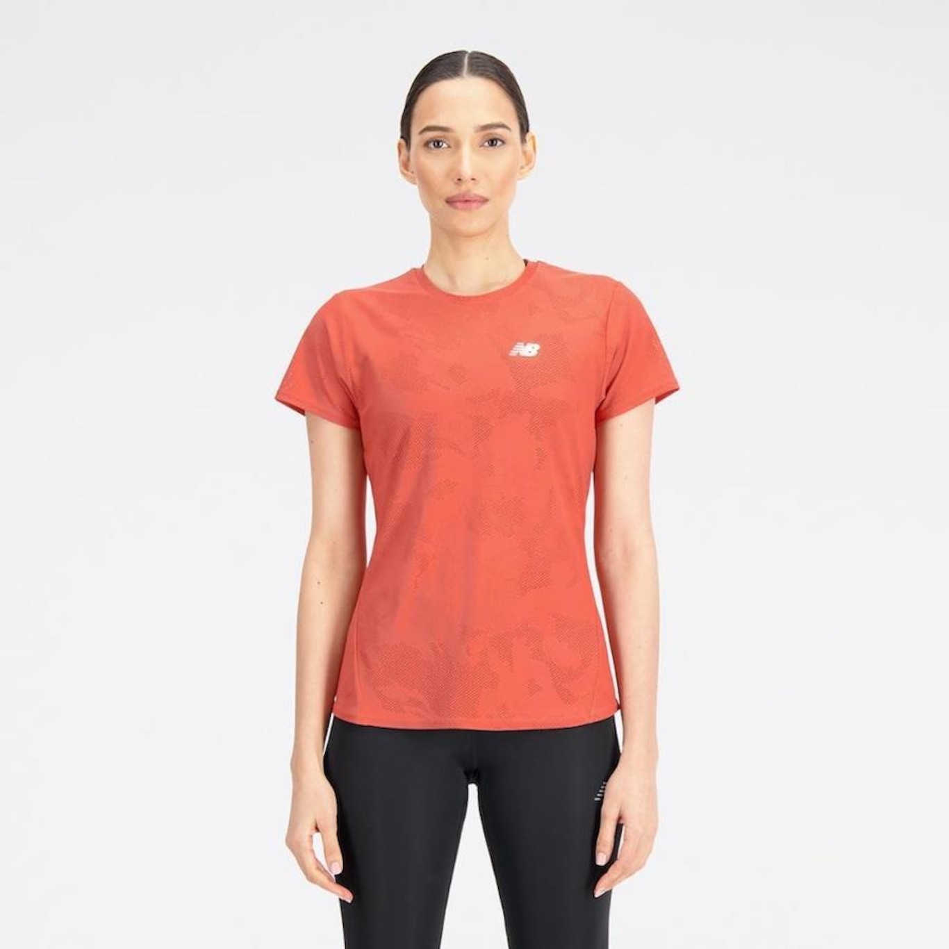 Camiseta New Balance Q Speed Jacquard - Feminina - Foto 1