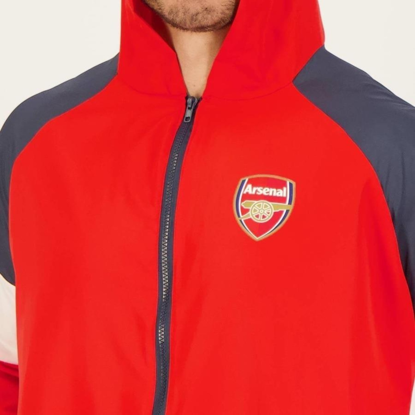 Jaqueta Corta Vento com Capuz SPR Arsenal - Masculina - Foto 4