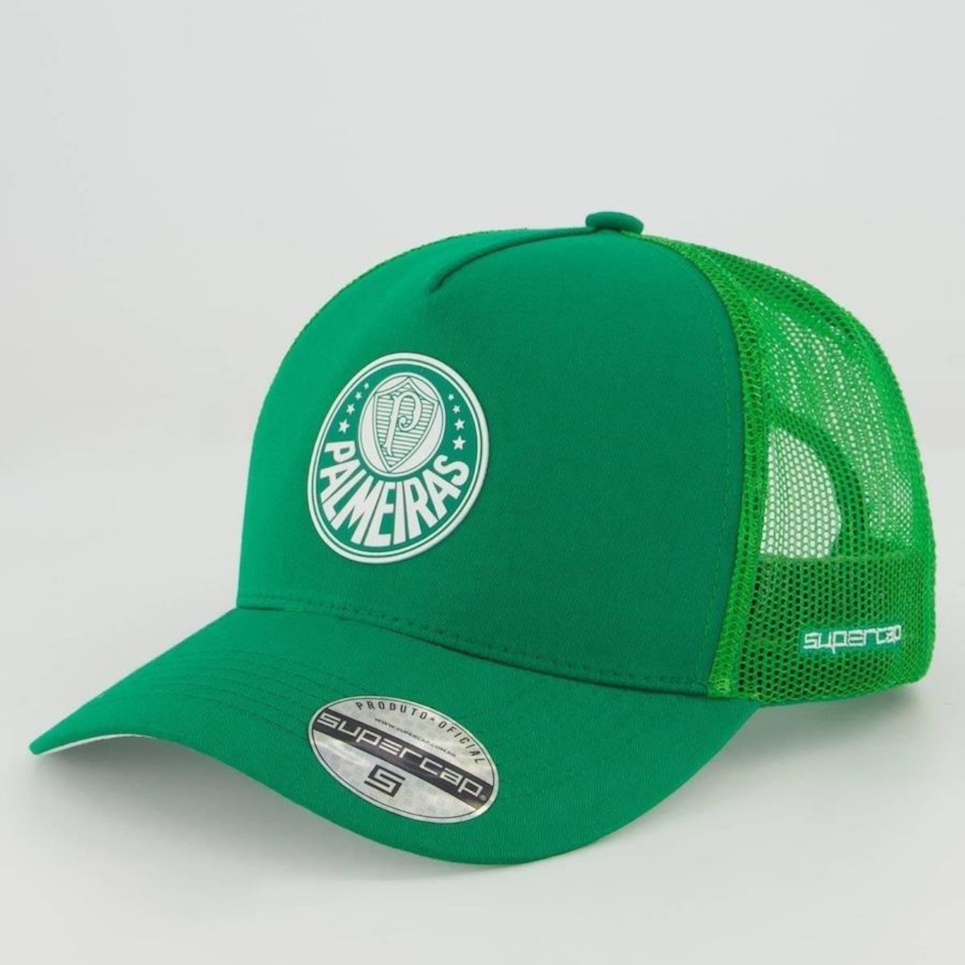 Boné Aba Curva do Palmeiras Supercap - Snapback - Trucker - Adulto - Foto 1