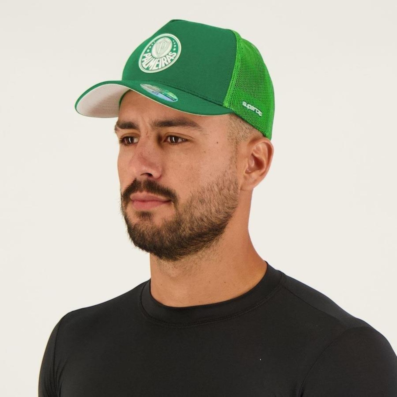 Boné Aba Curva do Palmeiras Supercap - Snapback - Trucker - Adulto - Foto 5