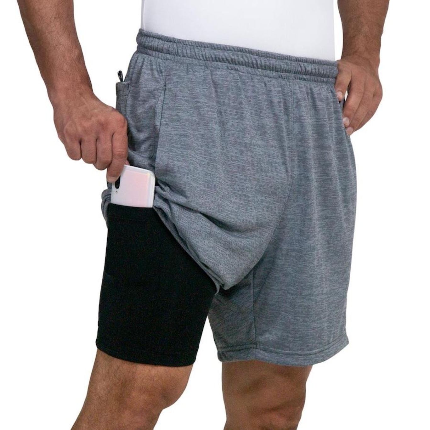 Shorts Finta Supino com Forro - Masculino - Foto 1