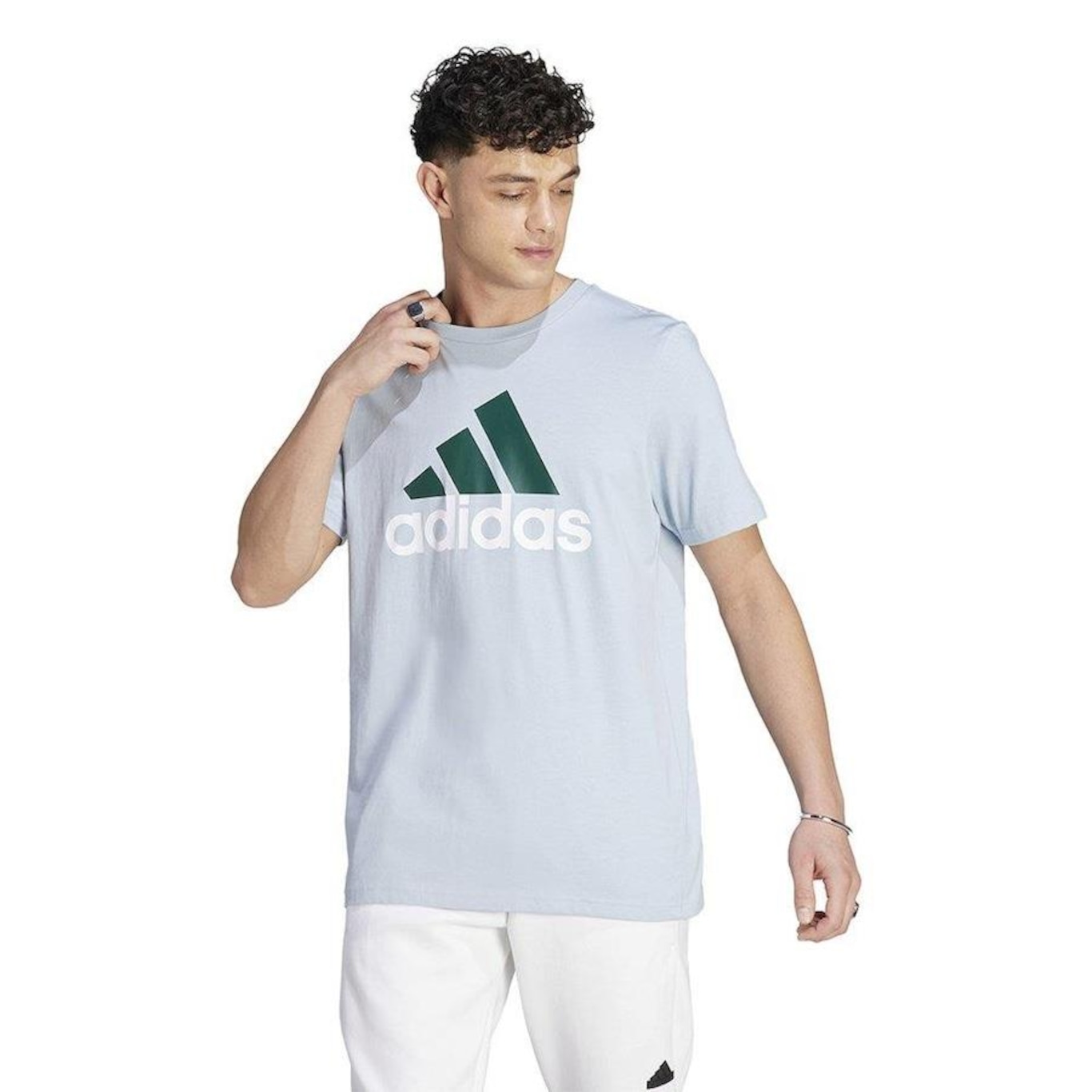 Camiseta Masculina adidas Manga Curta Big Logo - Foto 1