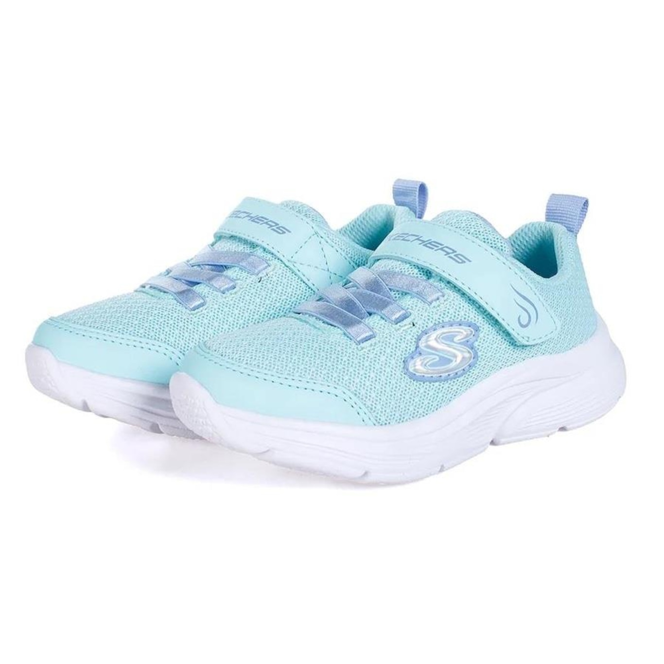 Tênis Skechers Wavy Lites - Infantil - Foto 4