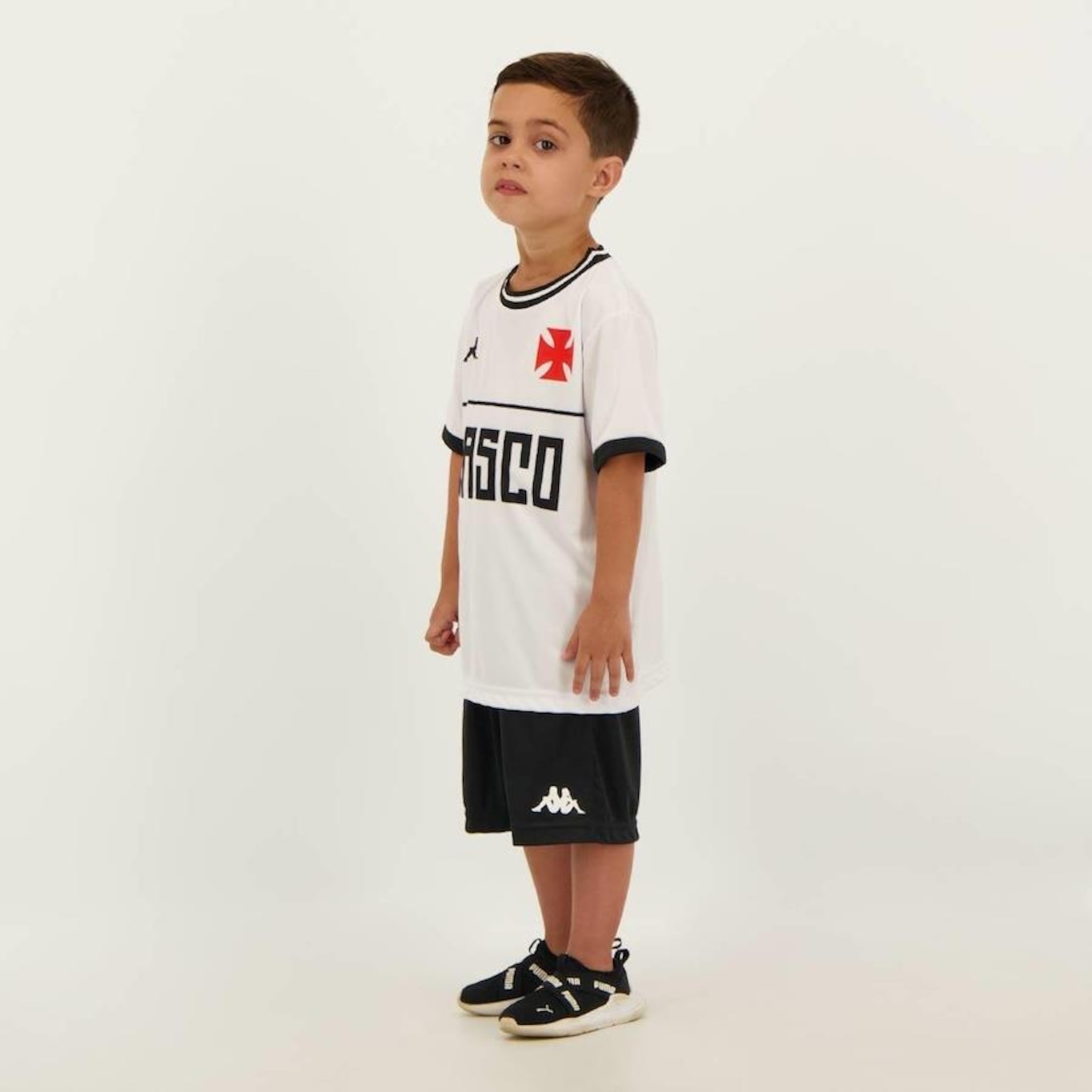 Kit Uniforme Vasco Supporter 2023 Kappa - Infantil - Foto 2