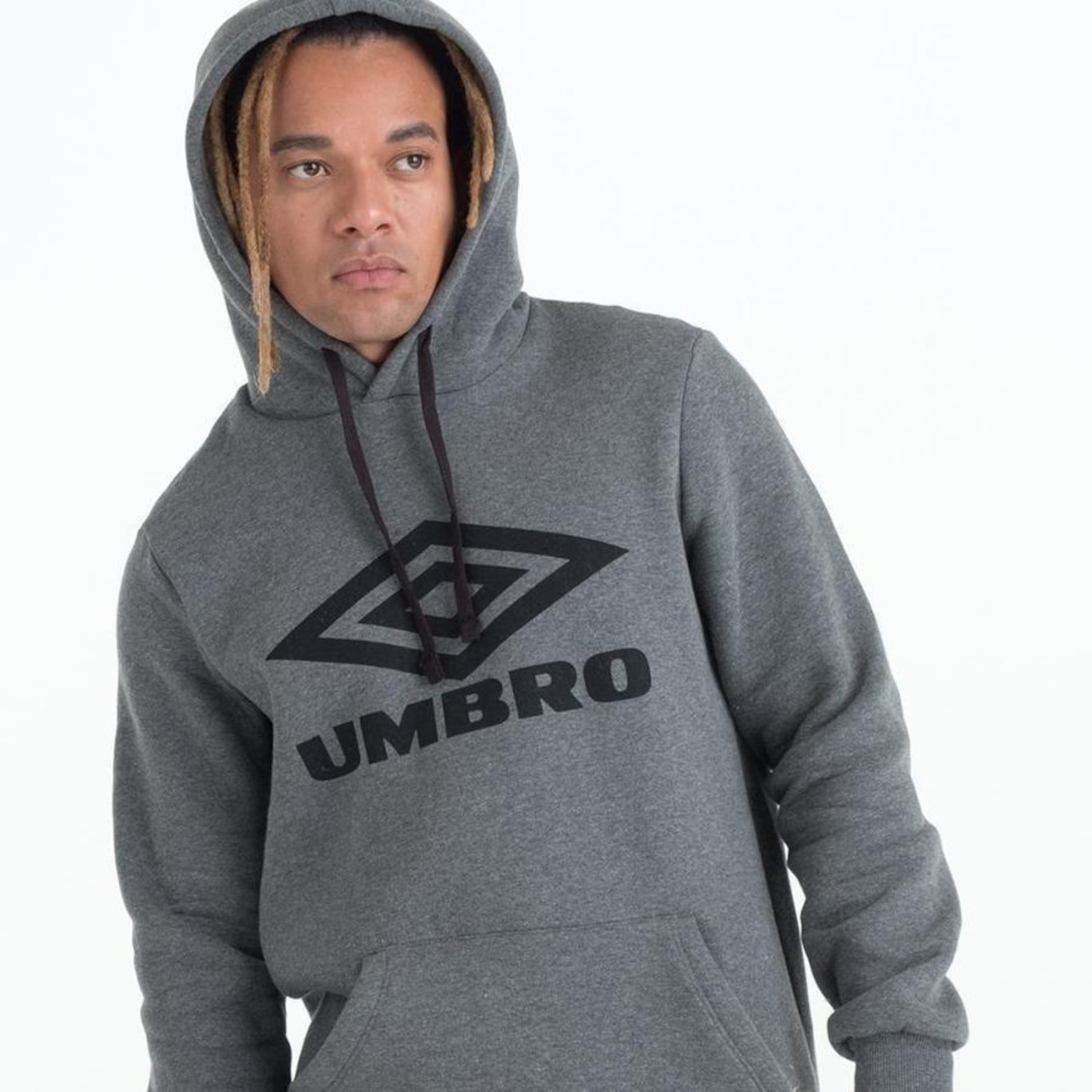 Blusão com Capuz Umbro D.Essential C/Felpa - Masculino - Foto 3