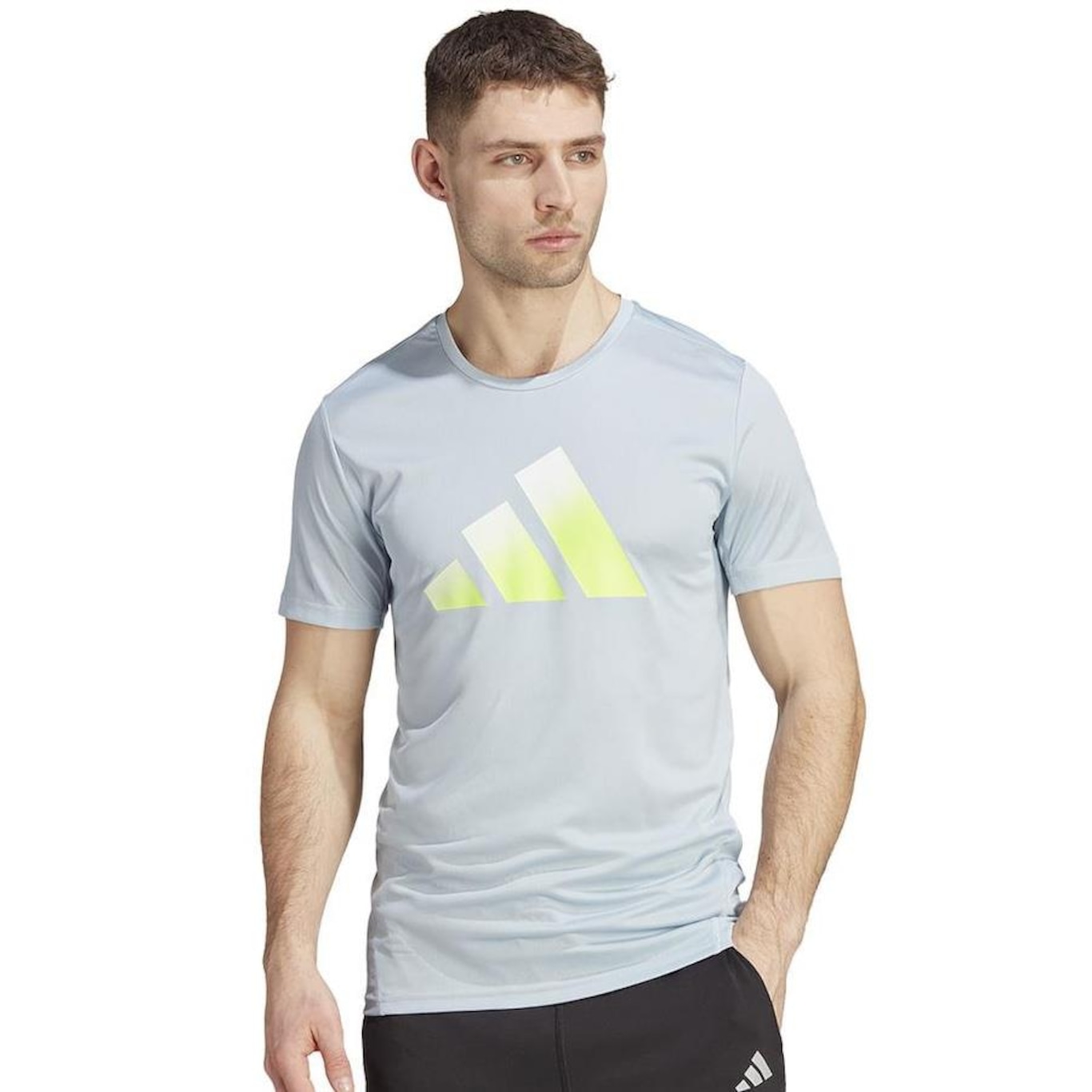 Camiseta adidas Run Icons 3 Bar - Masculina - Foto 2