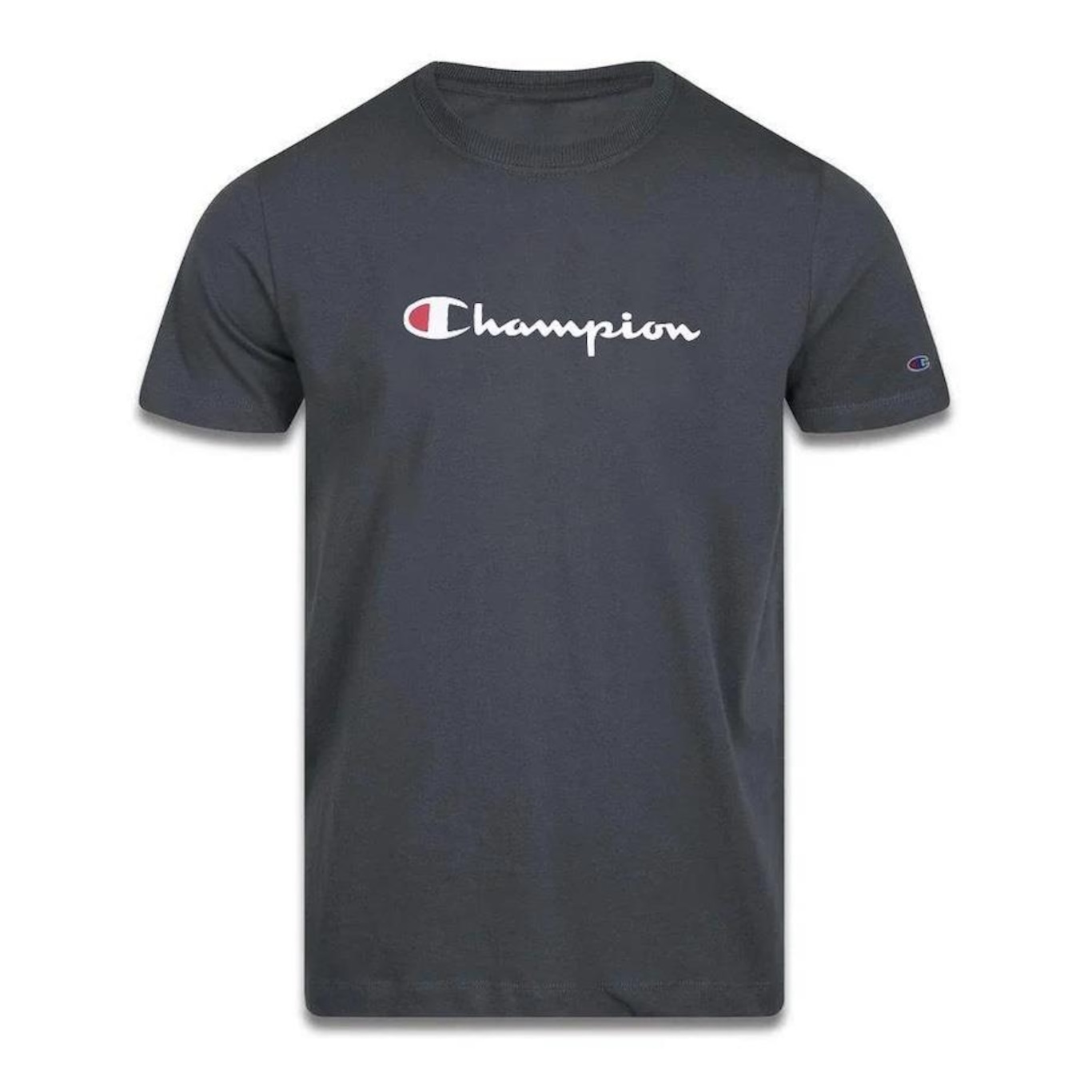 Camiseta Champion Mc Logo Script Ink Peppercorn - Masculina - Foto 1