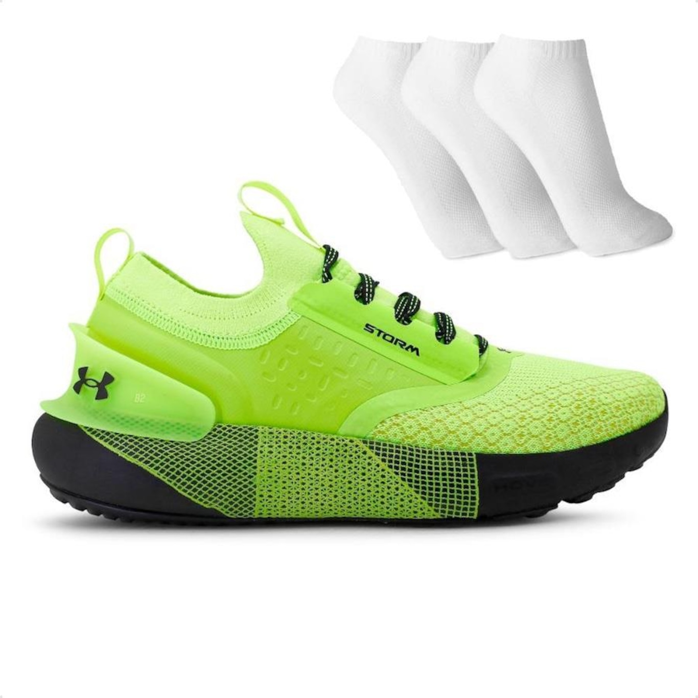 Tênis Under Armour Hovr Phantom 3 S + 3 Pares de Meias - Unissex - Foto 1