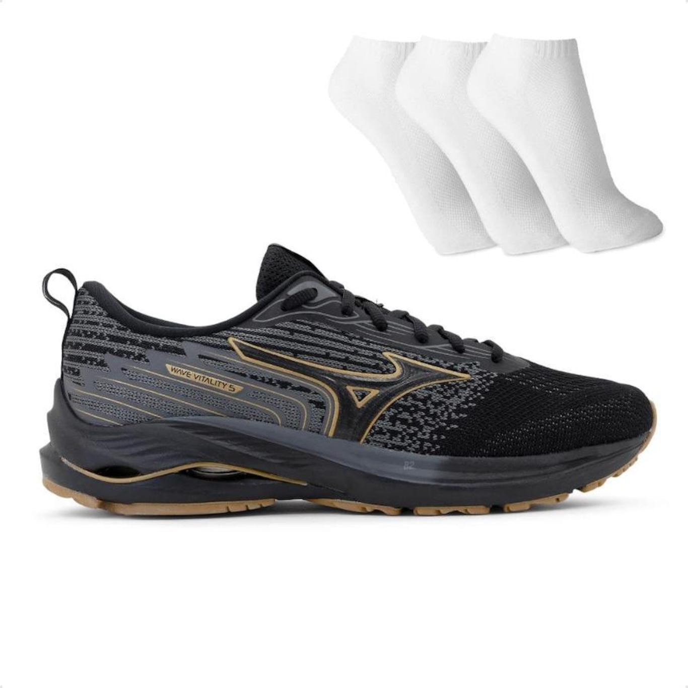 Tênis Mizuno Wave Vitality 5 + 3 Pares de Meias - Masculino - Foto 1