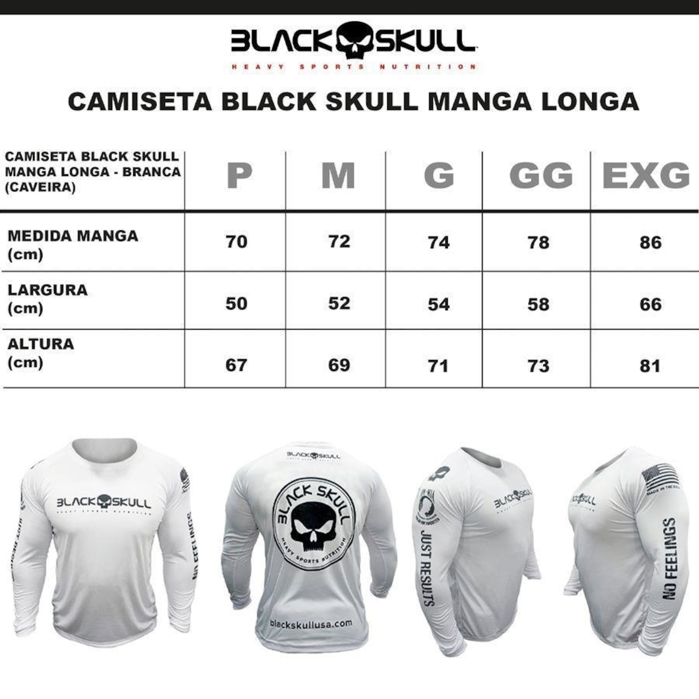 Kit Camiseta Black Skull Manga Longa Caveira - 2 Unidades - Masculina - Foto 4