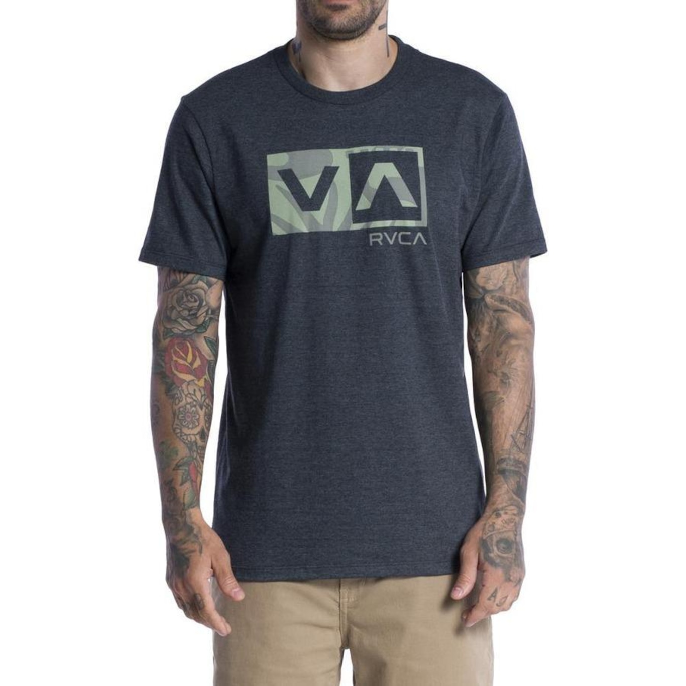 Camiseta Rvca Balance Box Iron Plus Size S24 - Masculina - Foto 1