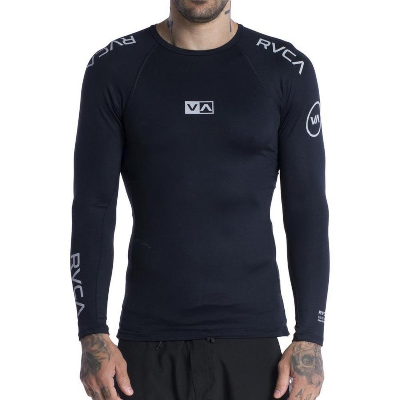 Camiseta Rvca Manga Longa Surf Sport Rashguard Ii Sm24 - Masculina - Foto 1