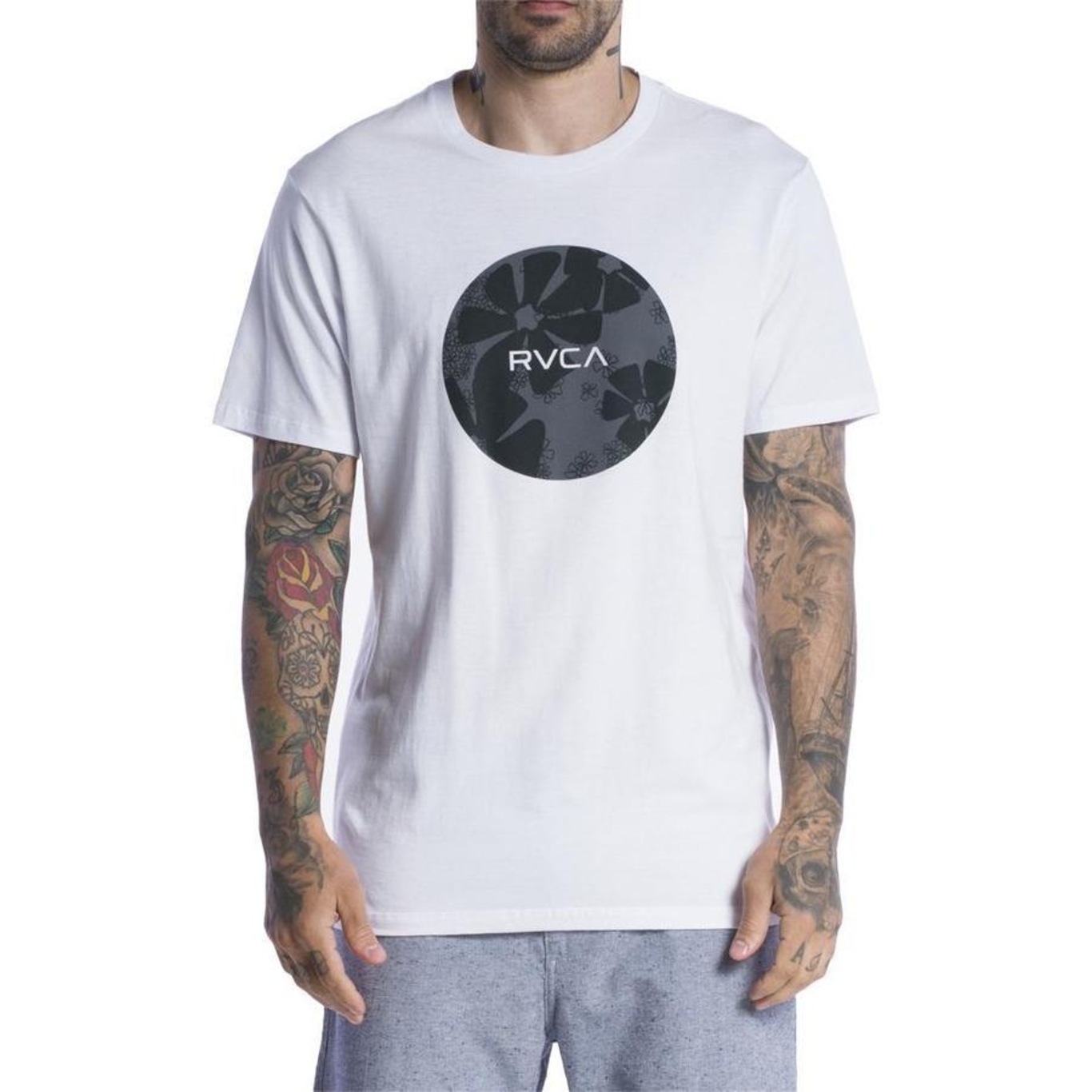 Camiseta Rvca Motors Flower Sm24 - Masculina - Foto 1