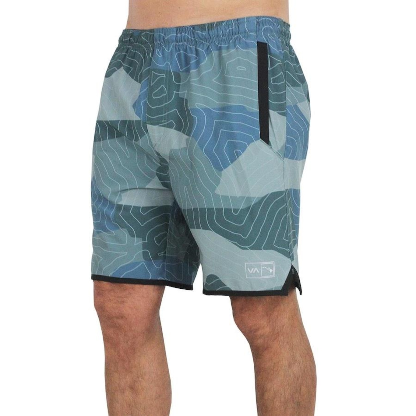 Bermuda Rvca Yogger Stretch Hawaii Multi - Masculina - Foto 1