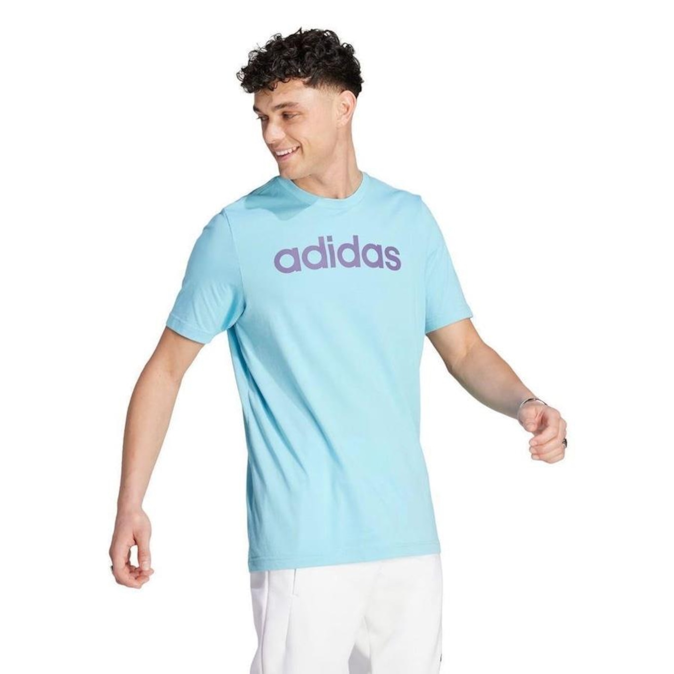 Camiseta adidas Essentials Linear Embroidered Logo - Masculina - Foto 2