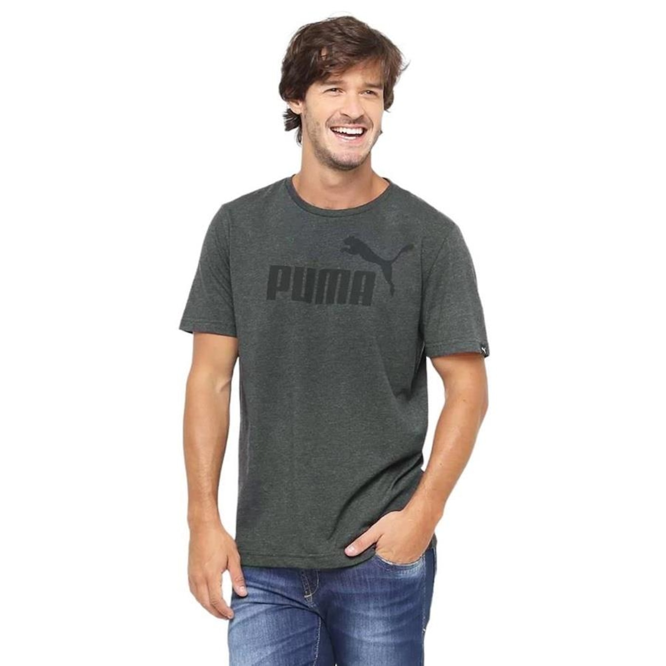 Camiseta Puma Essentials Heather - Masculina - Foto 1