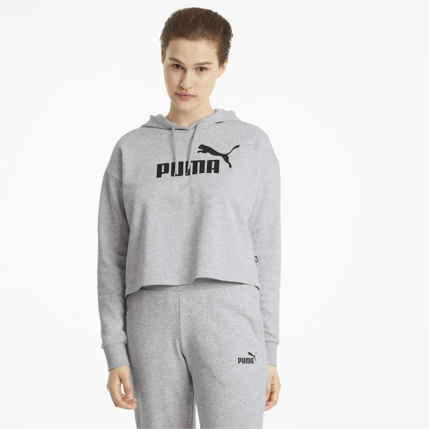 Blusão de Moletom com Capuz Puma Essentials Logo Cropped - Feminino - Foto 4