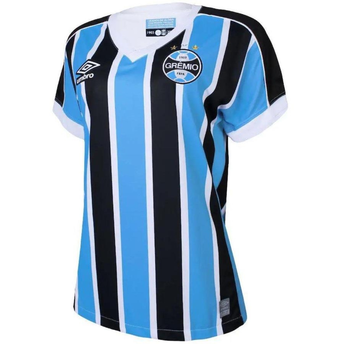 Camisa do Grêmio Home Listrada 2023 Umbro - Feminina - Foto 2