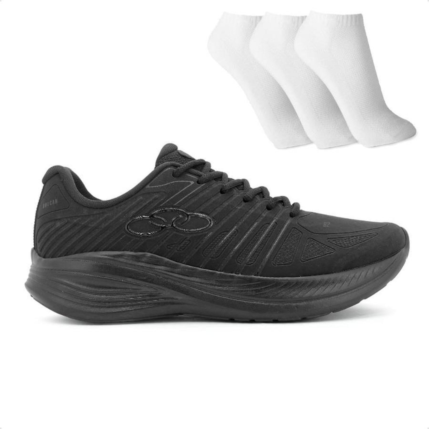 Tênis Olympikus Volcan + 3 Pares de Meias - Masculino - Foto 1