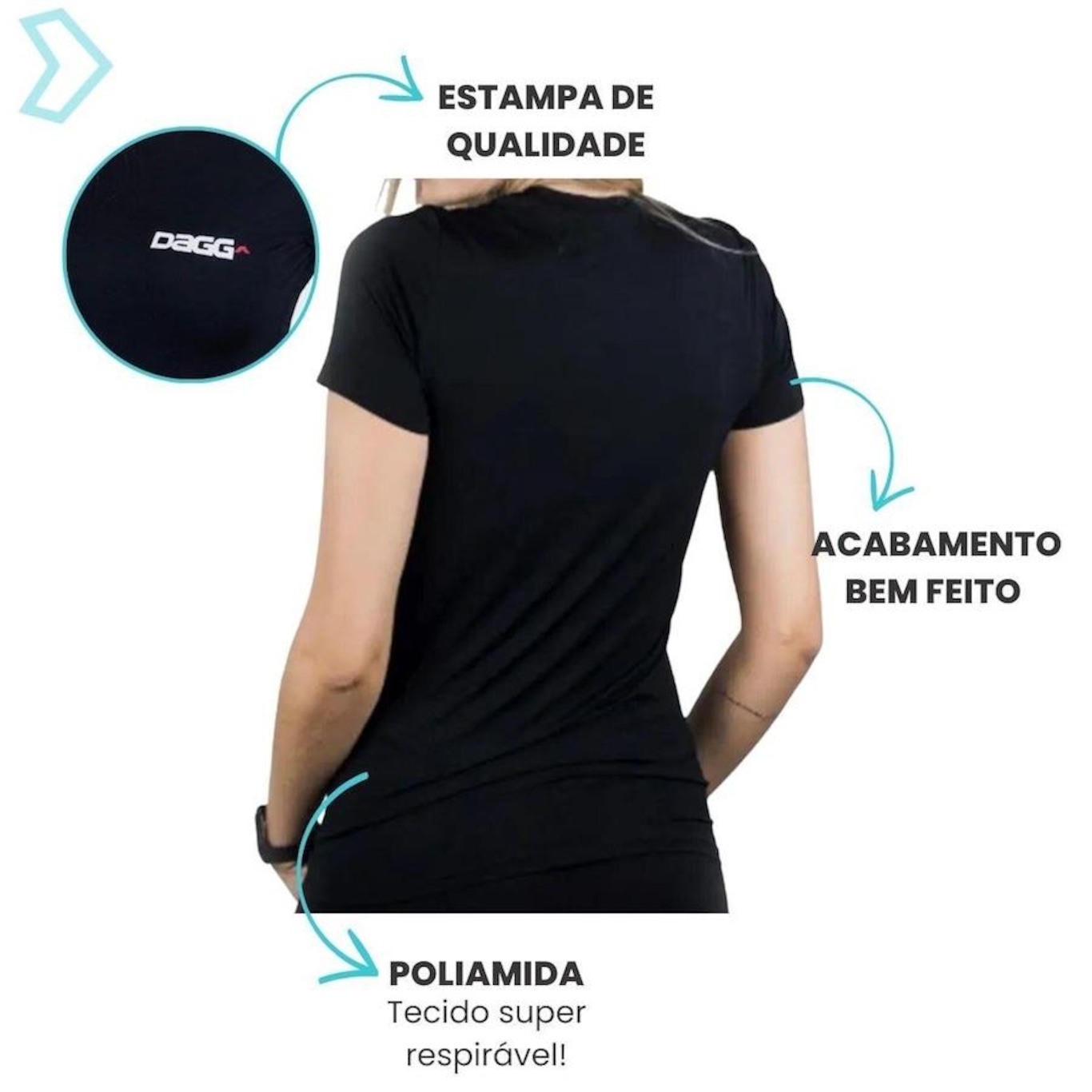 Camiseta Dagg Dri Fit Fitness - Feminina - Foto 4