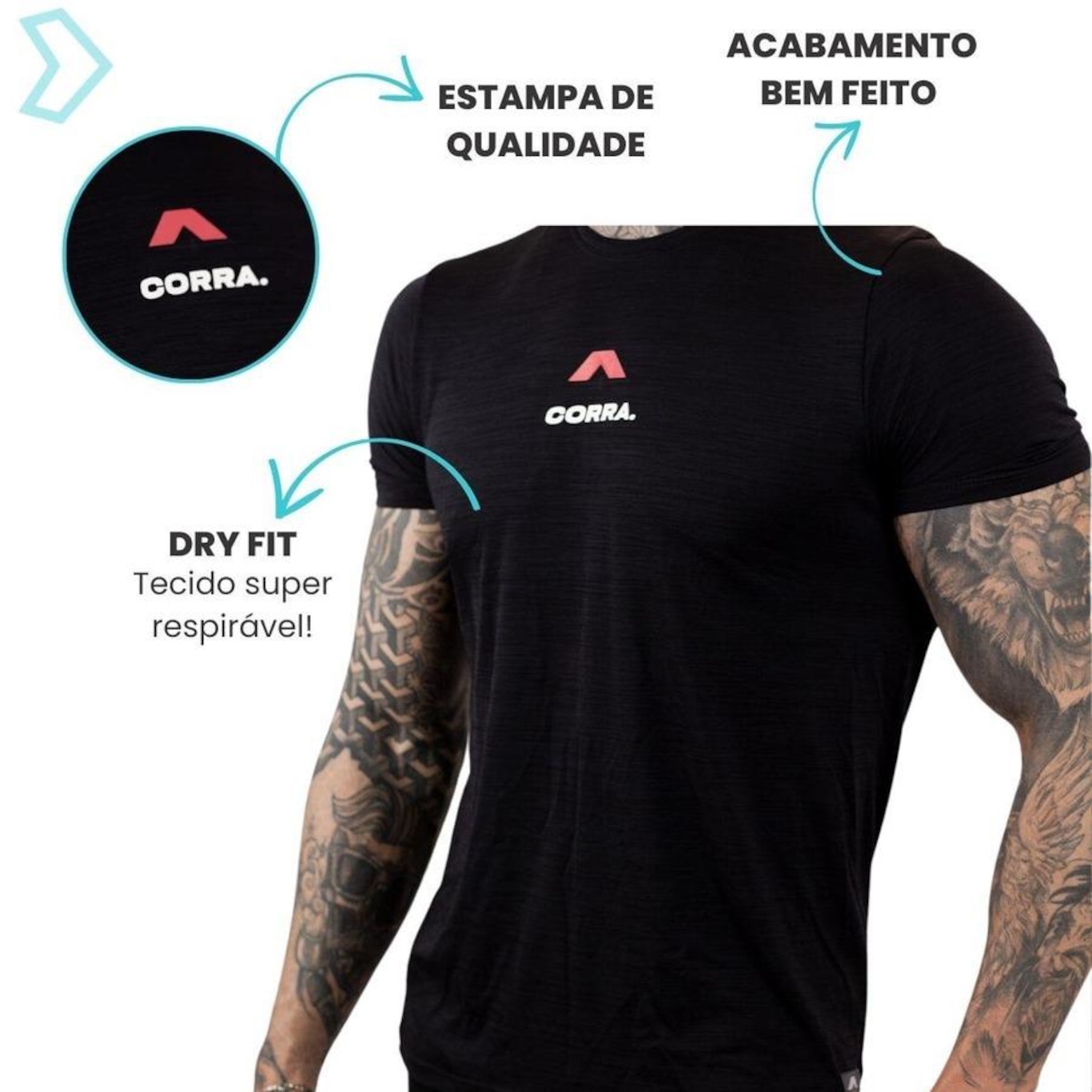 Camiseta Dagg Corra Dry Fit Proteção Uv10 Academia Running Fitness Confortável - Masculina - Foto 5