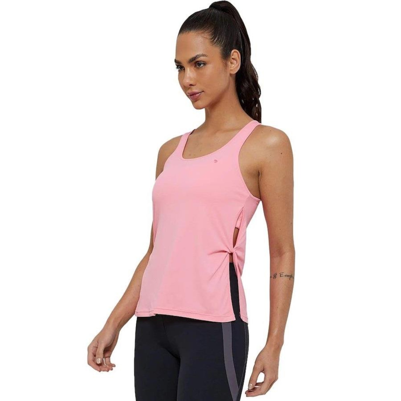 Camiseta Regata Alto Giro Skin Fit - Feminina - Foto 1