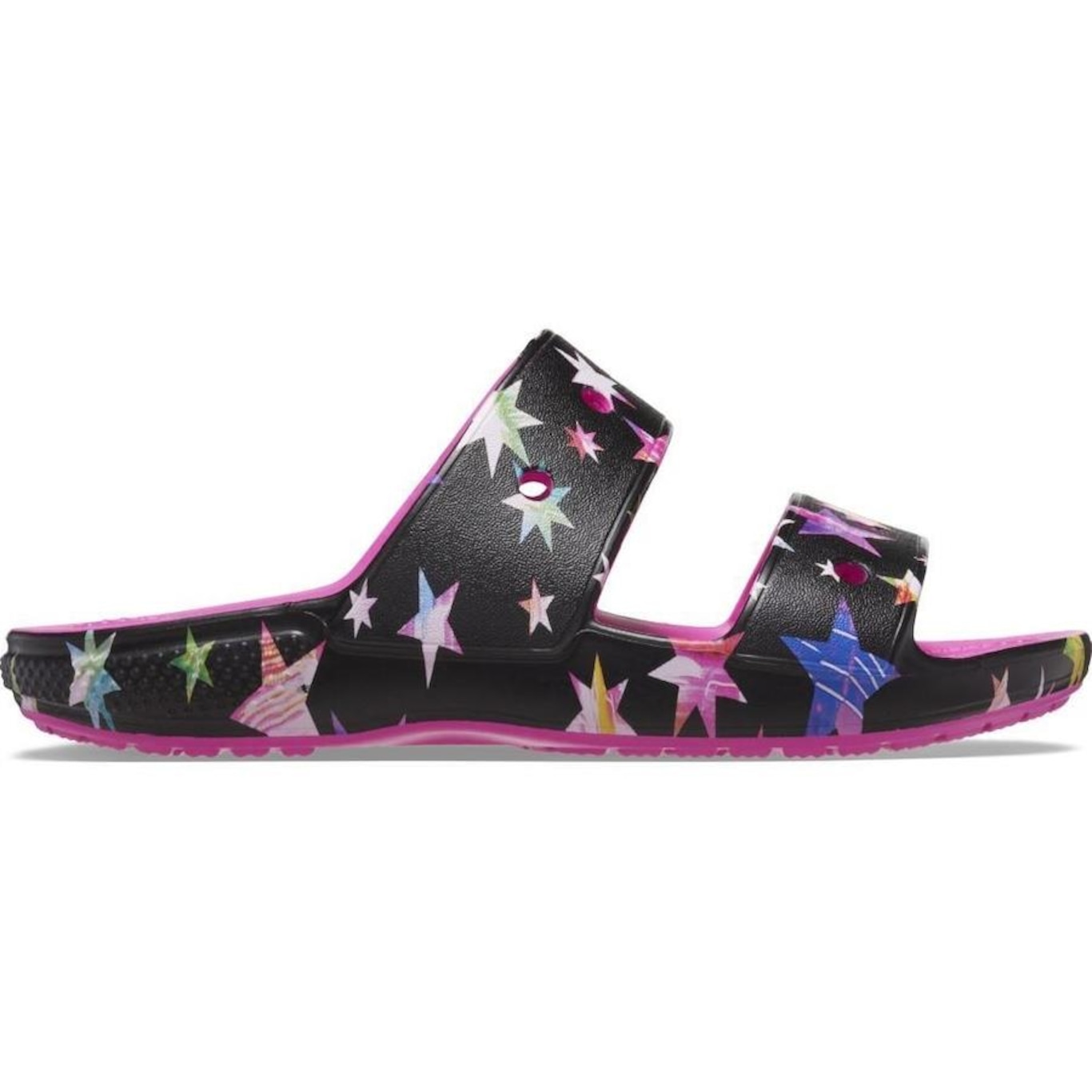 Sandália Crocs Classic Star Print Sandal K - Infantil - Foto 1