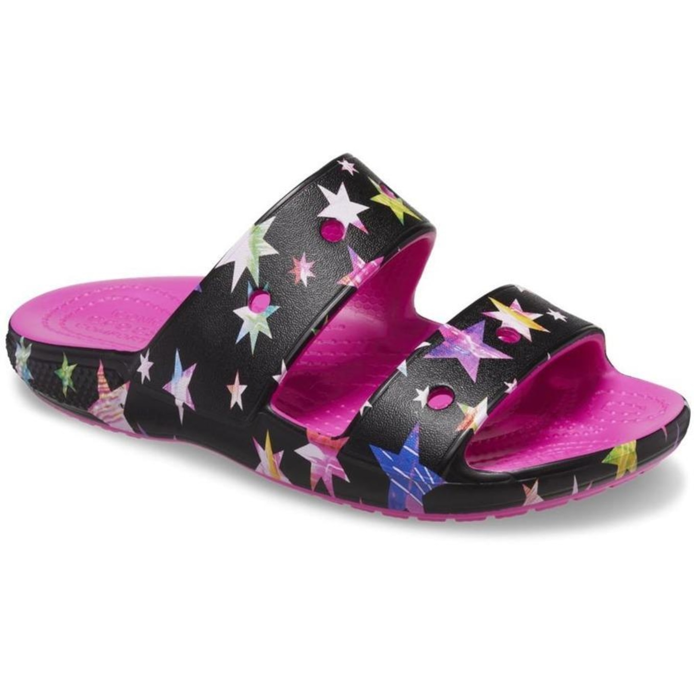 Sandália Crocs Classic Star Print Sandal K - Infantil - Foto 2